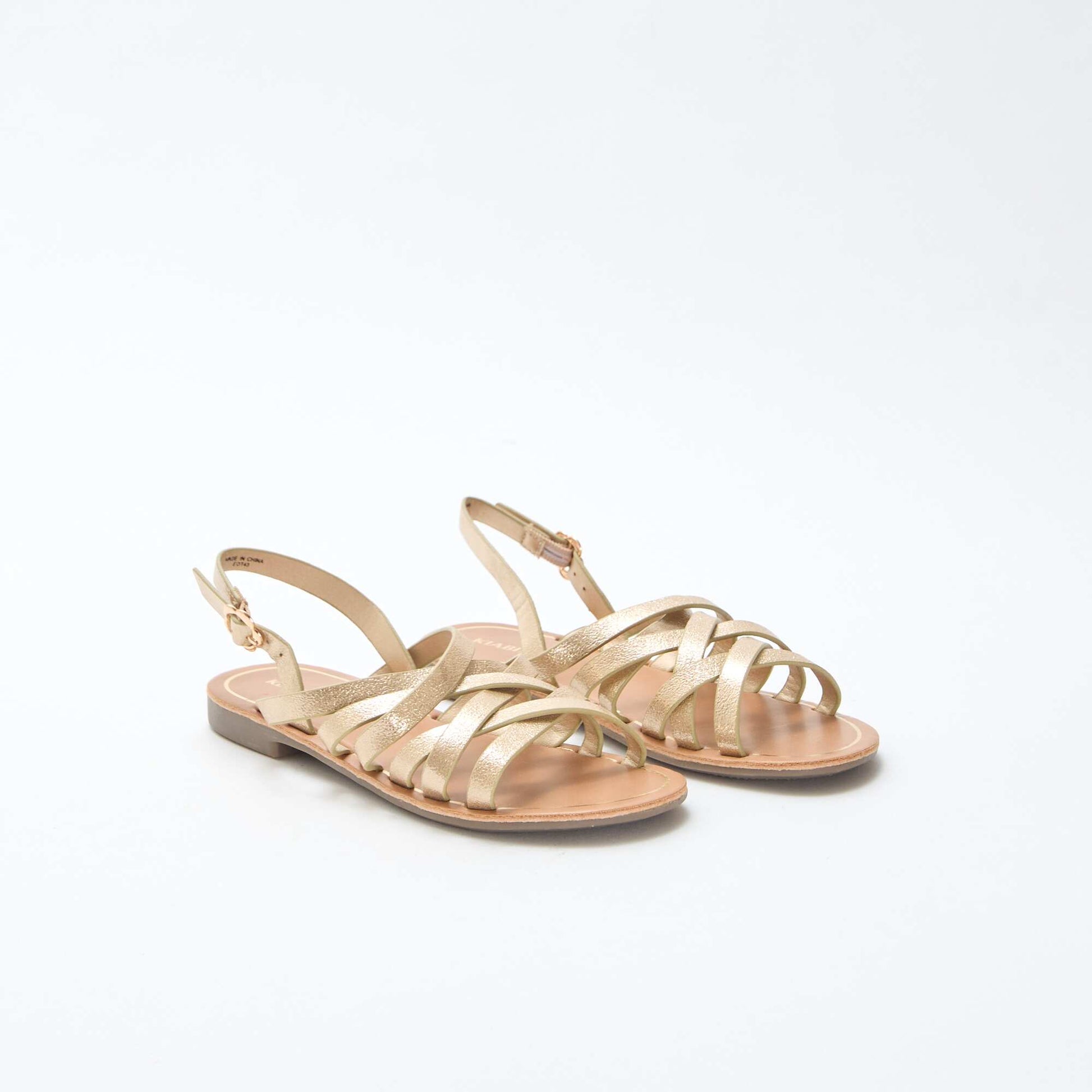 Sandales à brides avec boucles JAUNE