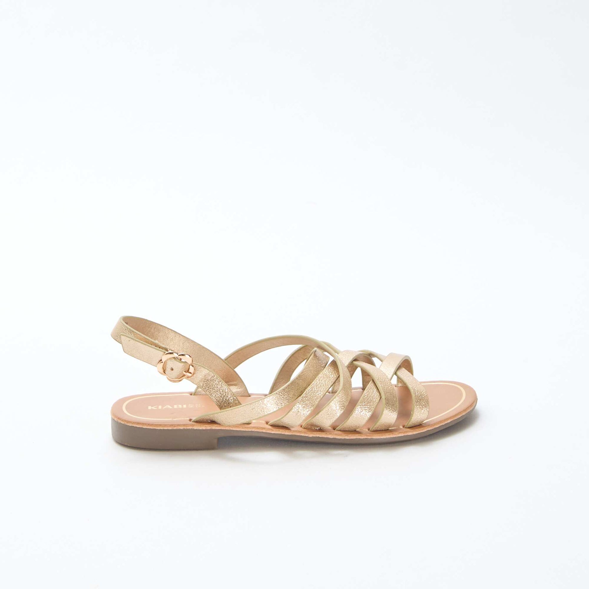 Sandales à brides avec boucles JAUNE