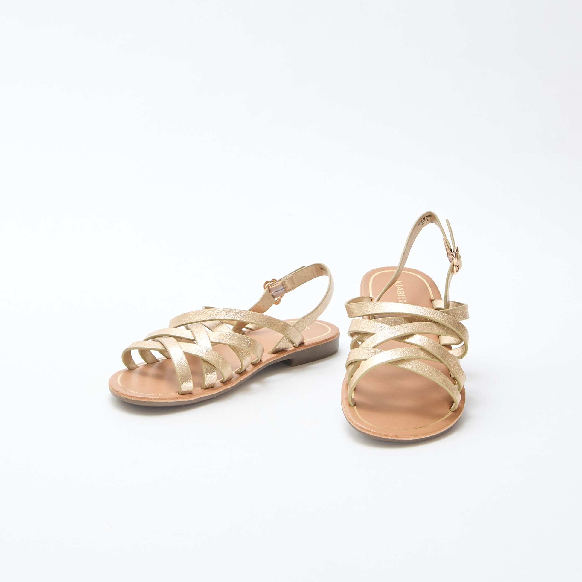 Sandales à brides avec boucles JAUNE