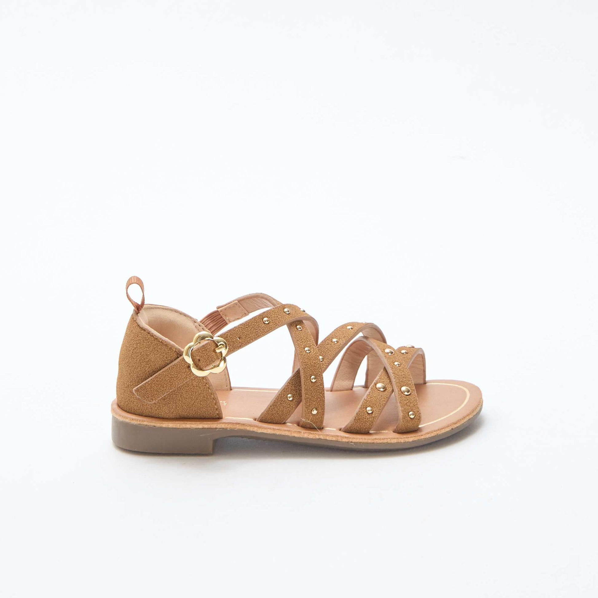 Sandales brides avec clous BEIGE