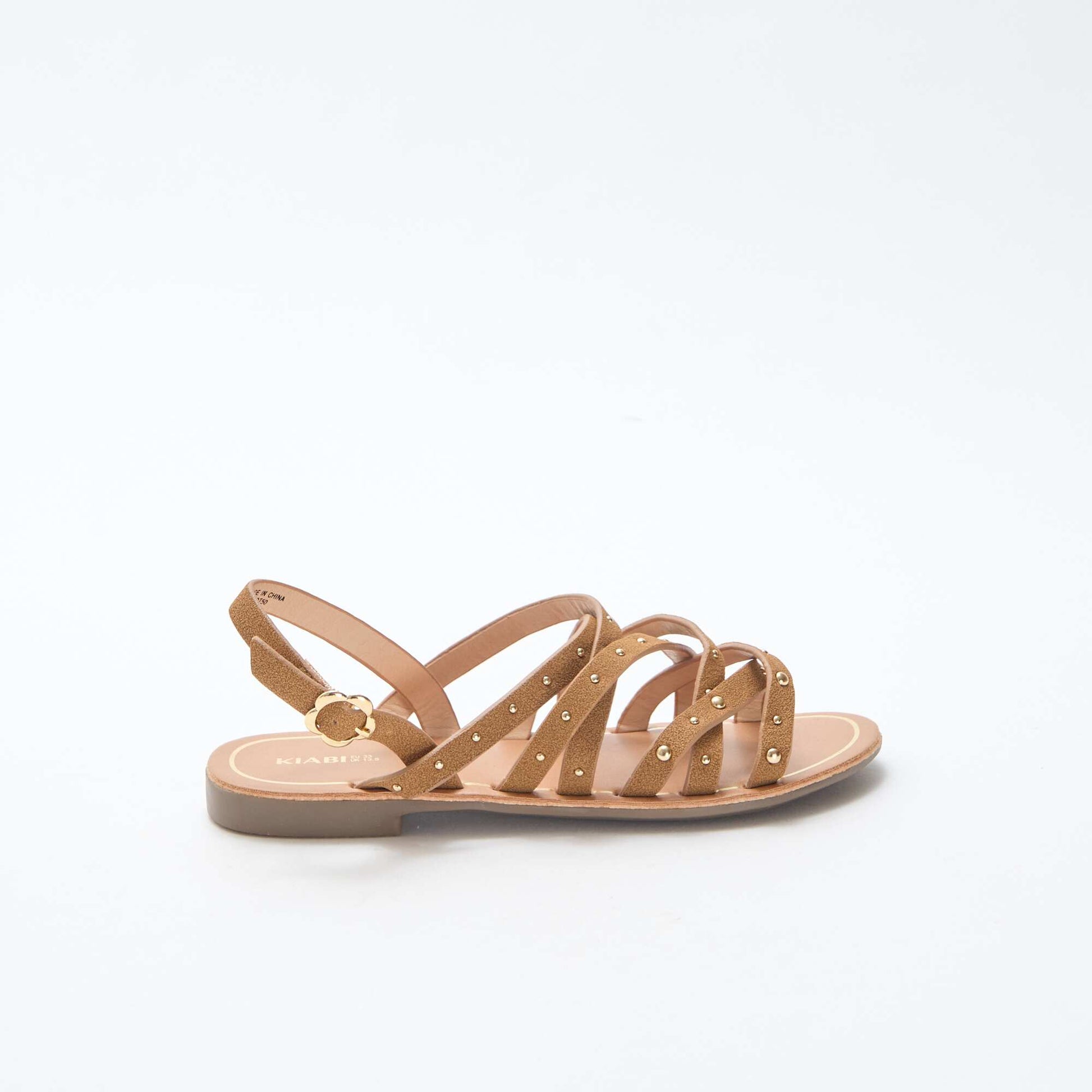 Sandales brides avec clous BEIGE