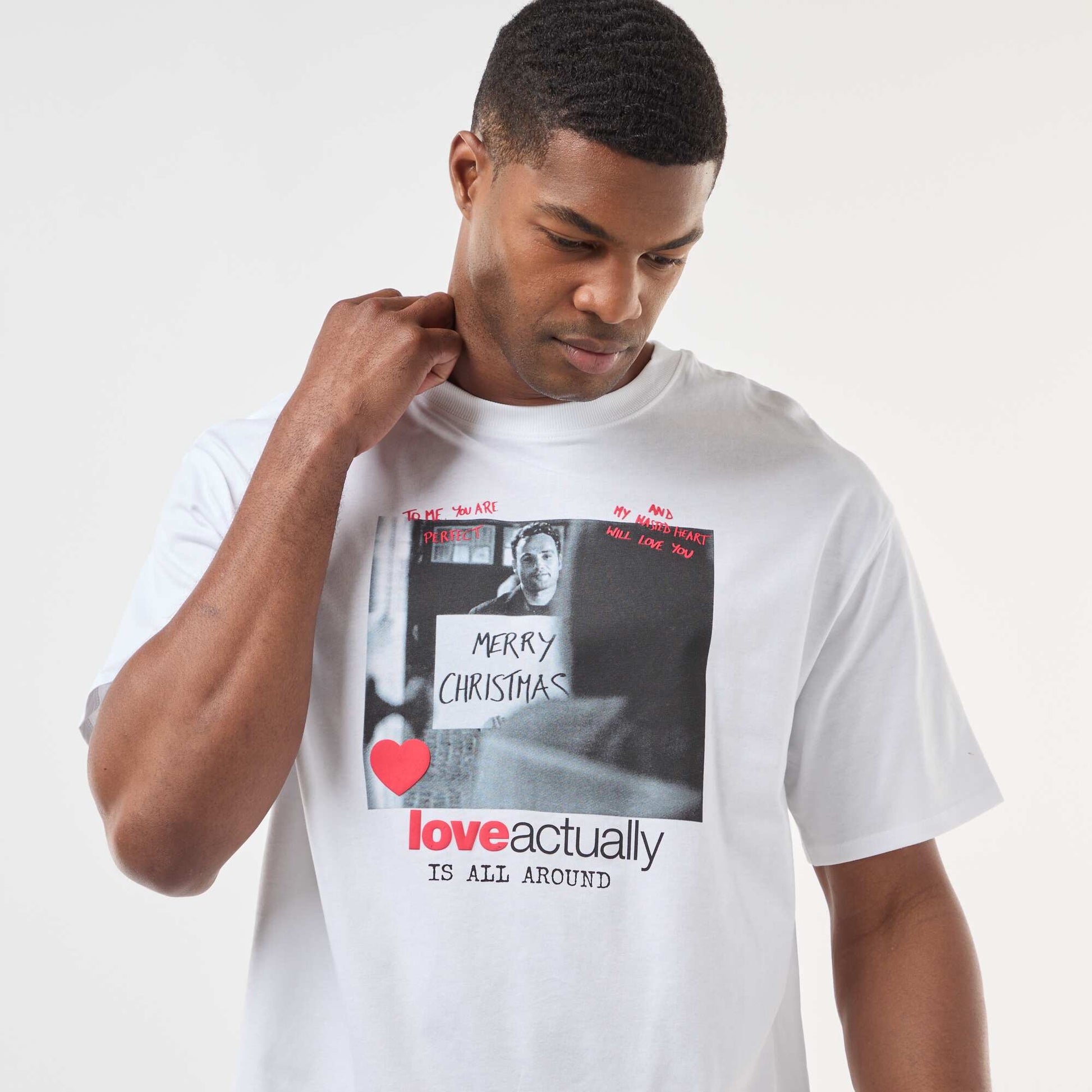 T-shirt 'Love Actually' à manches courtes BLANC