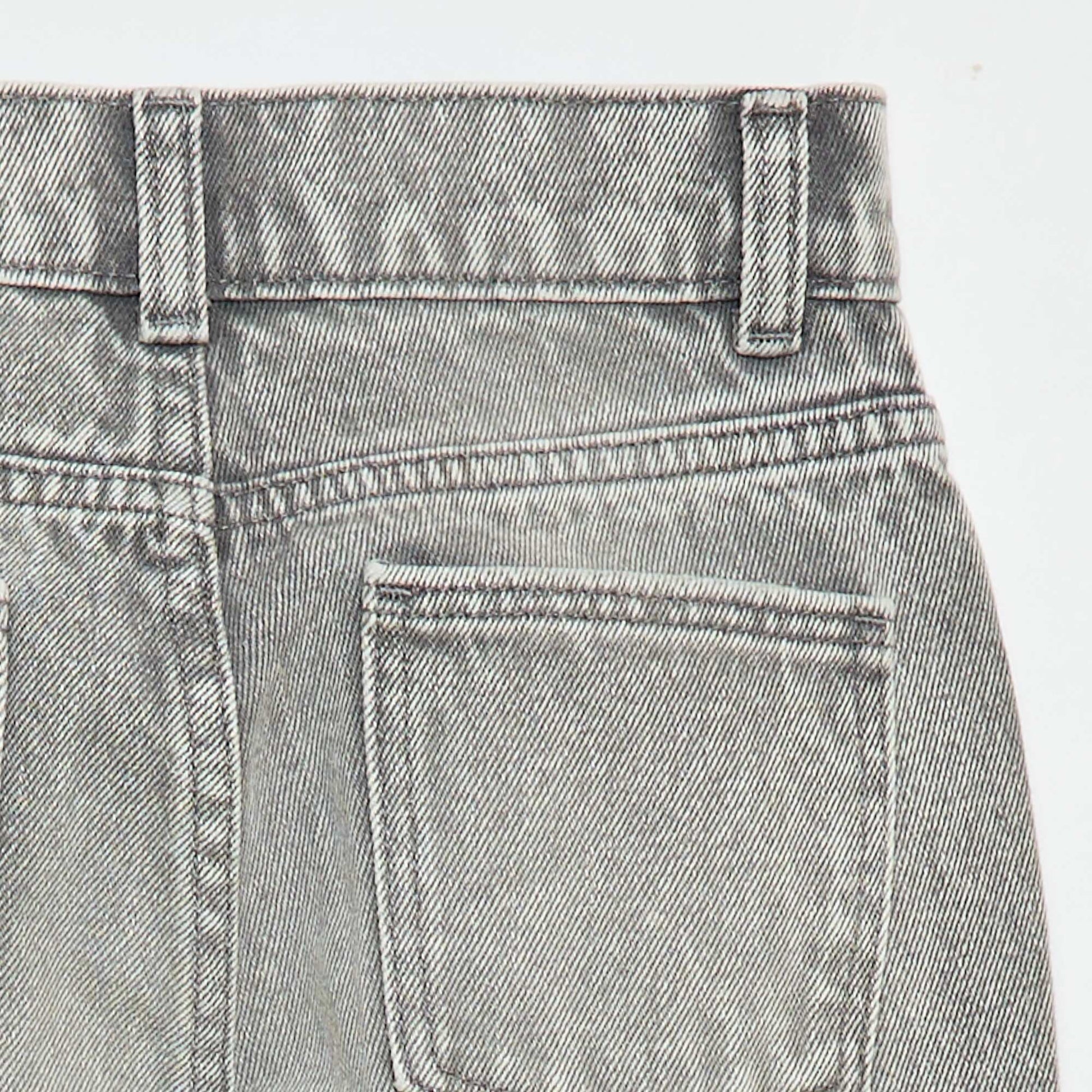 Pantalon en denim à taille haute GRIS