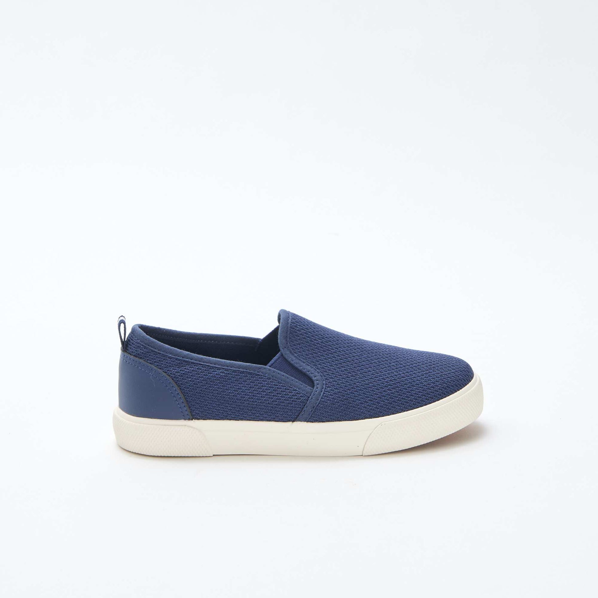 Baskets basses slip-on en mesh uni BLEU