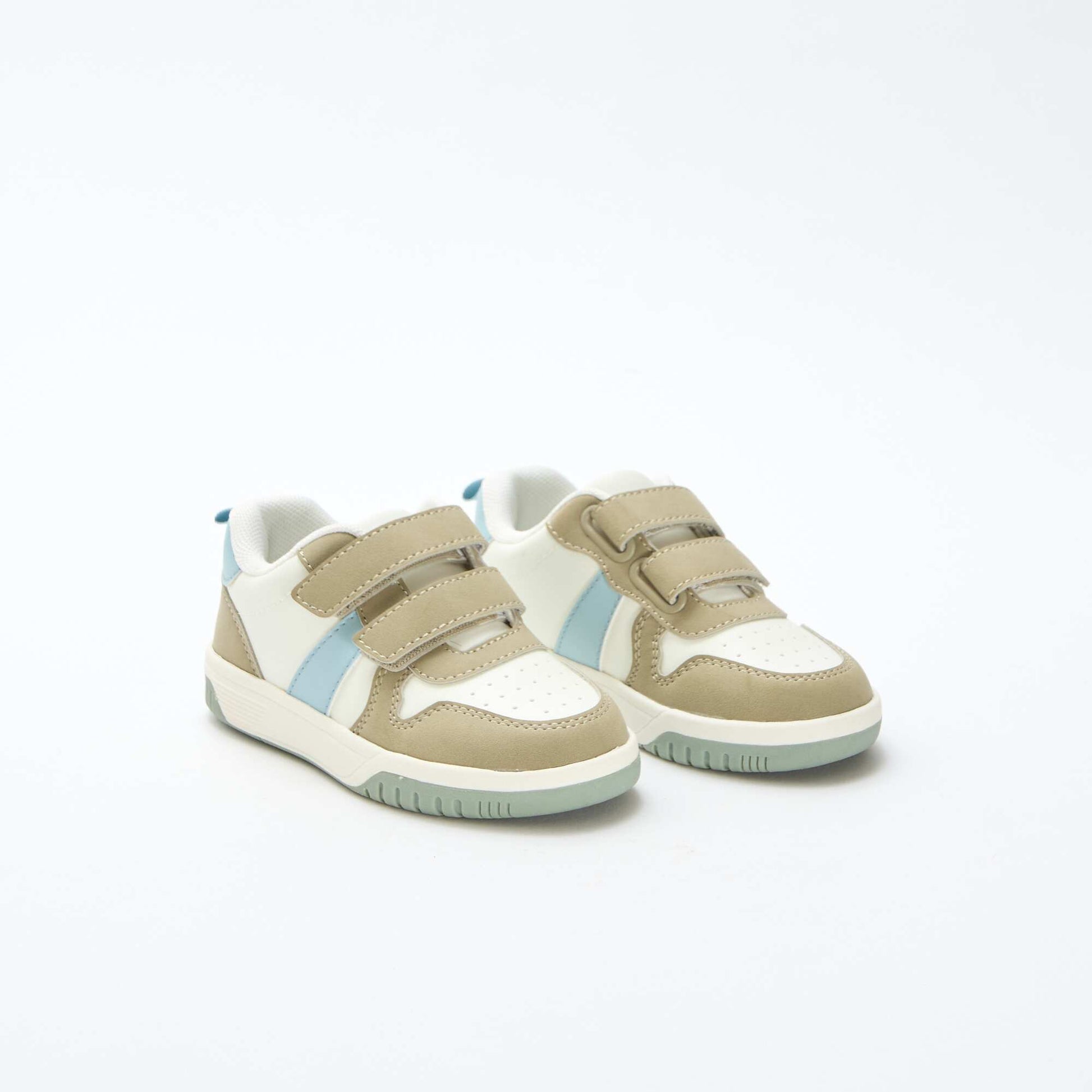 Baskets à scratch en simili quadricolore KAKI