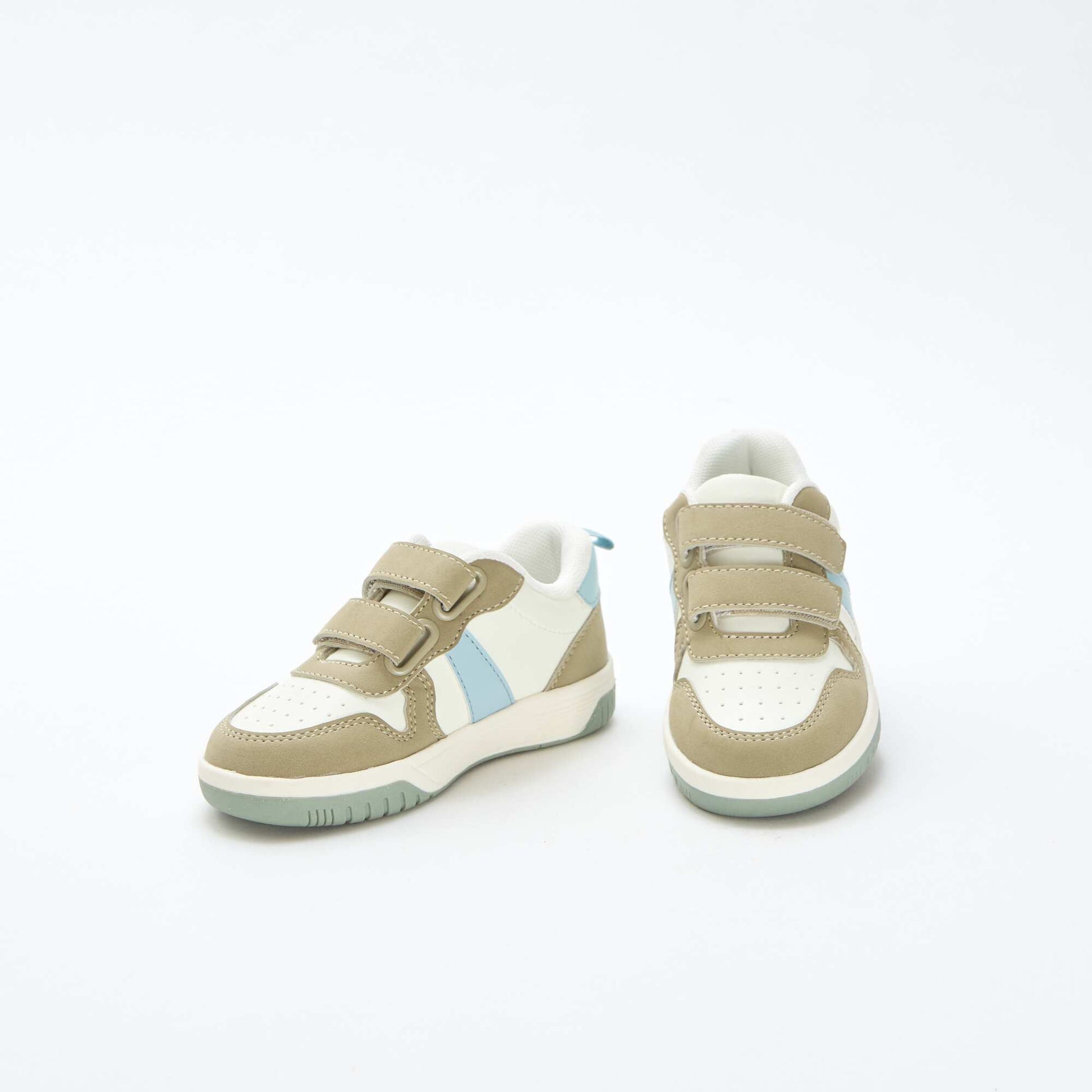 Baskets à scratch en simili quadricolore KAKI