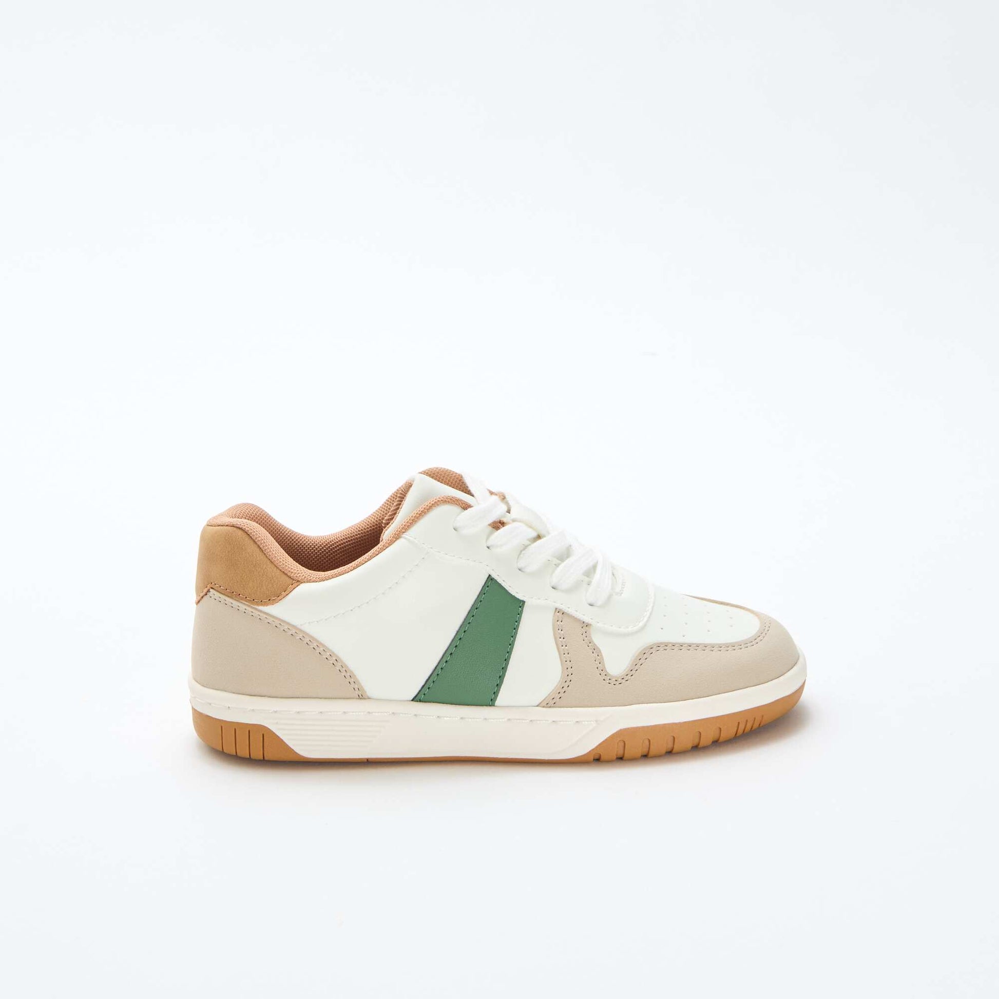 Baskets basses renforcées tricolore BLANC