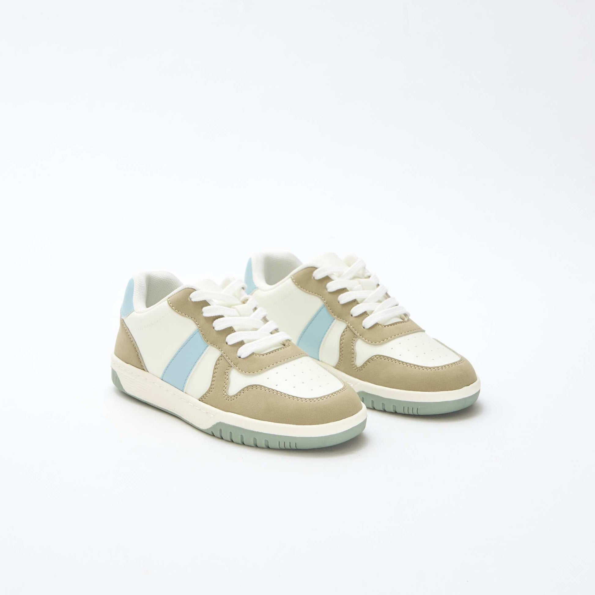 Baskets basses renforcées tricolore KAKI