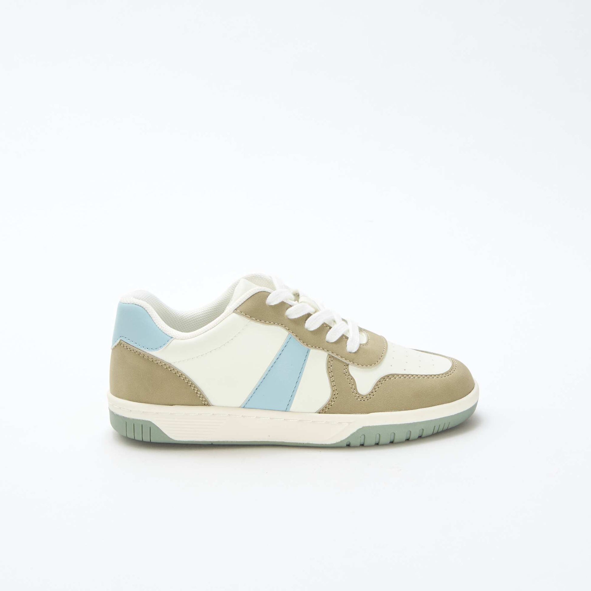 Baskets basses renforcées tricolore KAKI