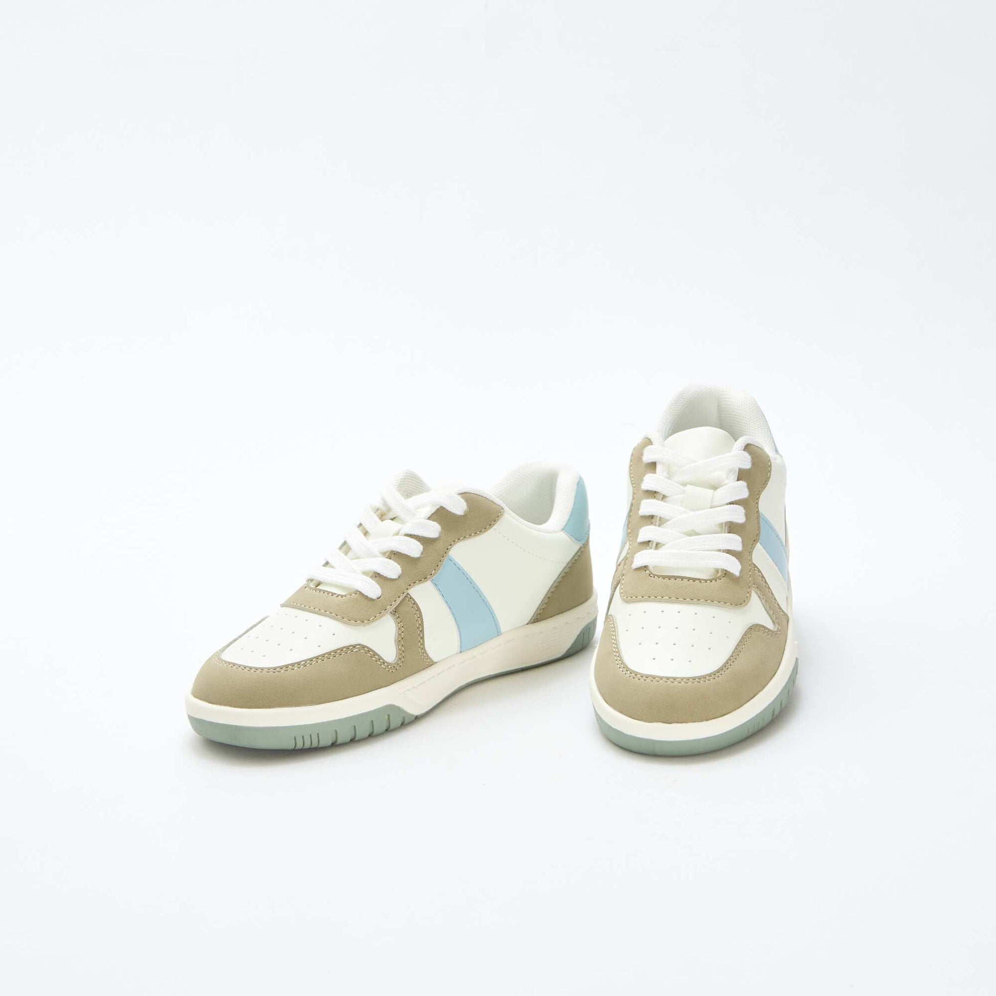 Baskets basses renforcées tricolore KAKI
