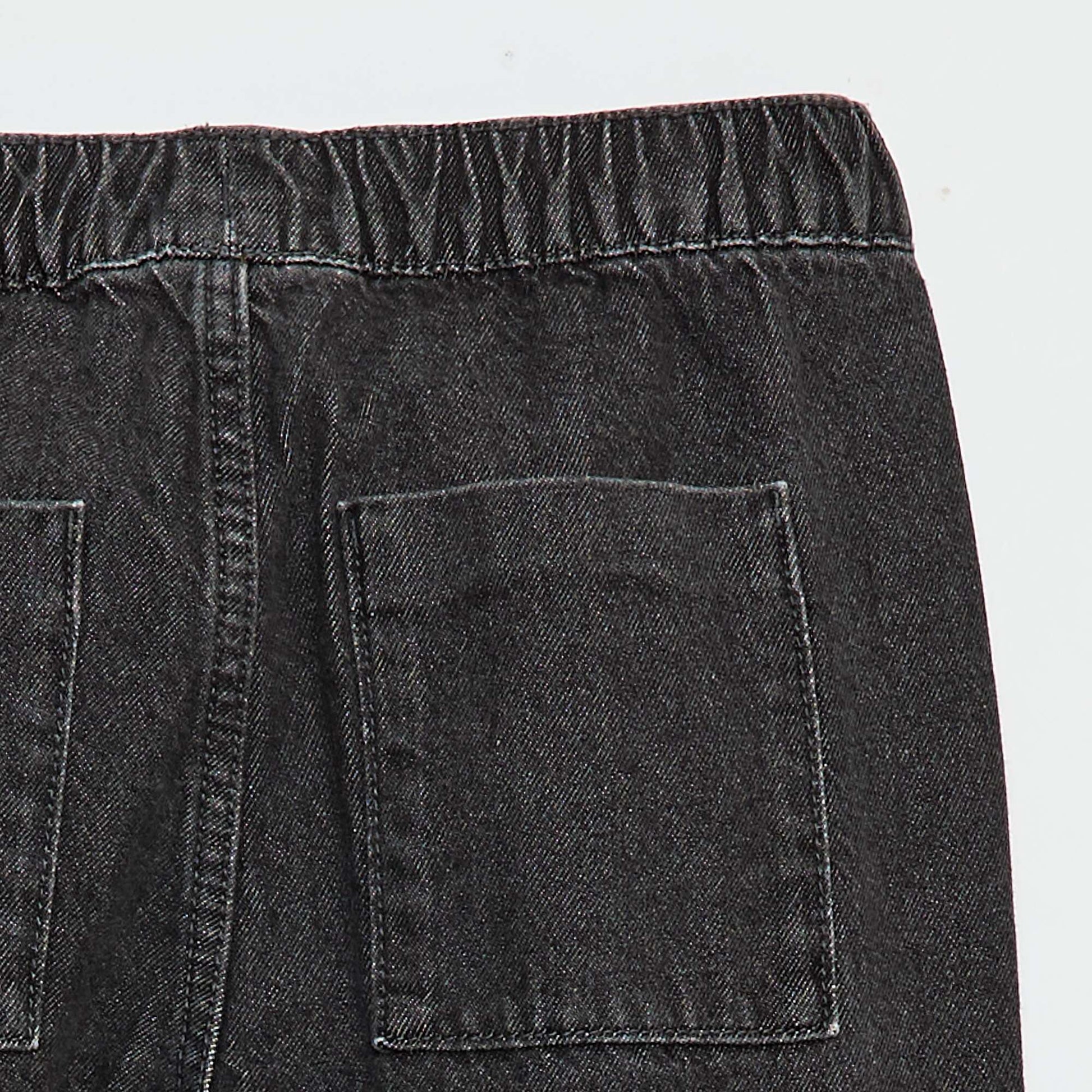 Pantalon denim coupe jogger GRIS