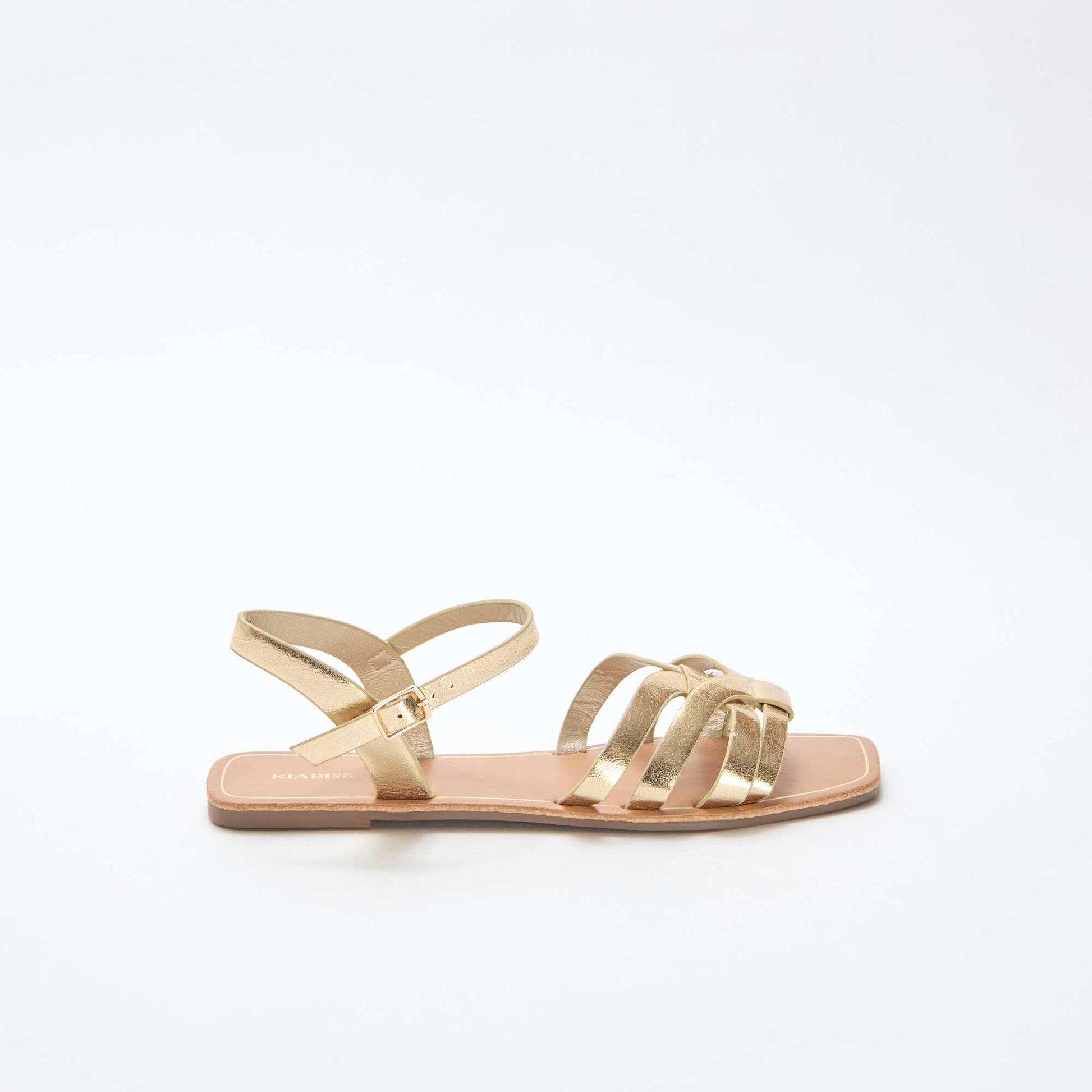 Sandales en bride croisée JAUNE