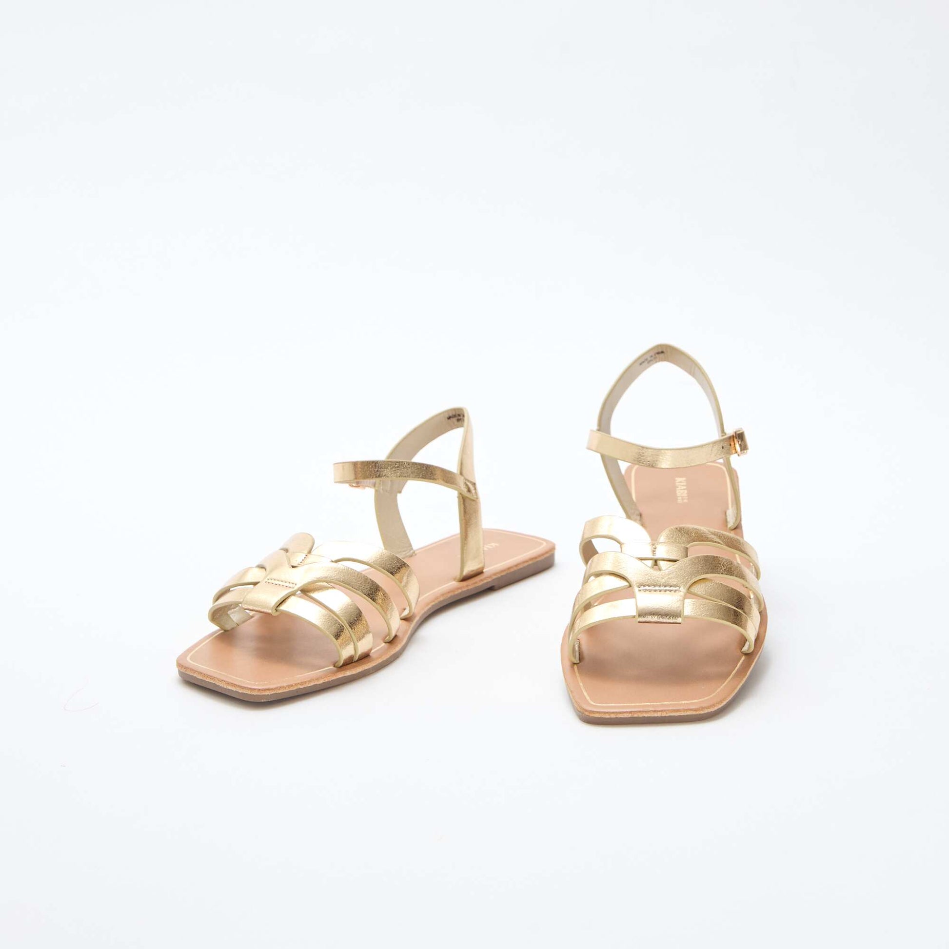 Sandales en bride croisée JAUNE