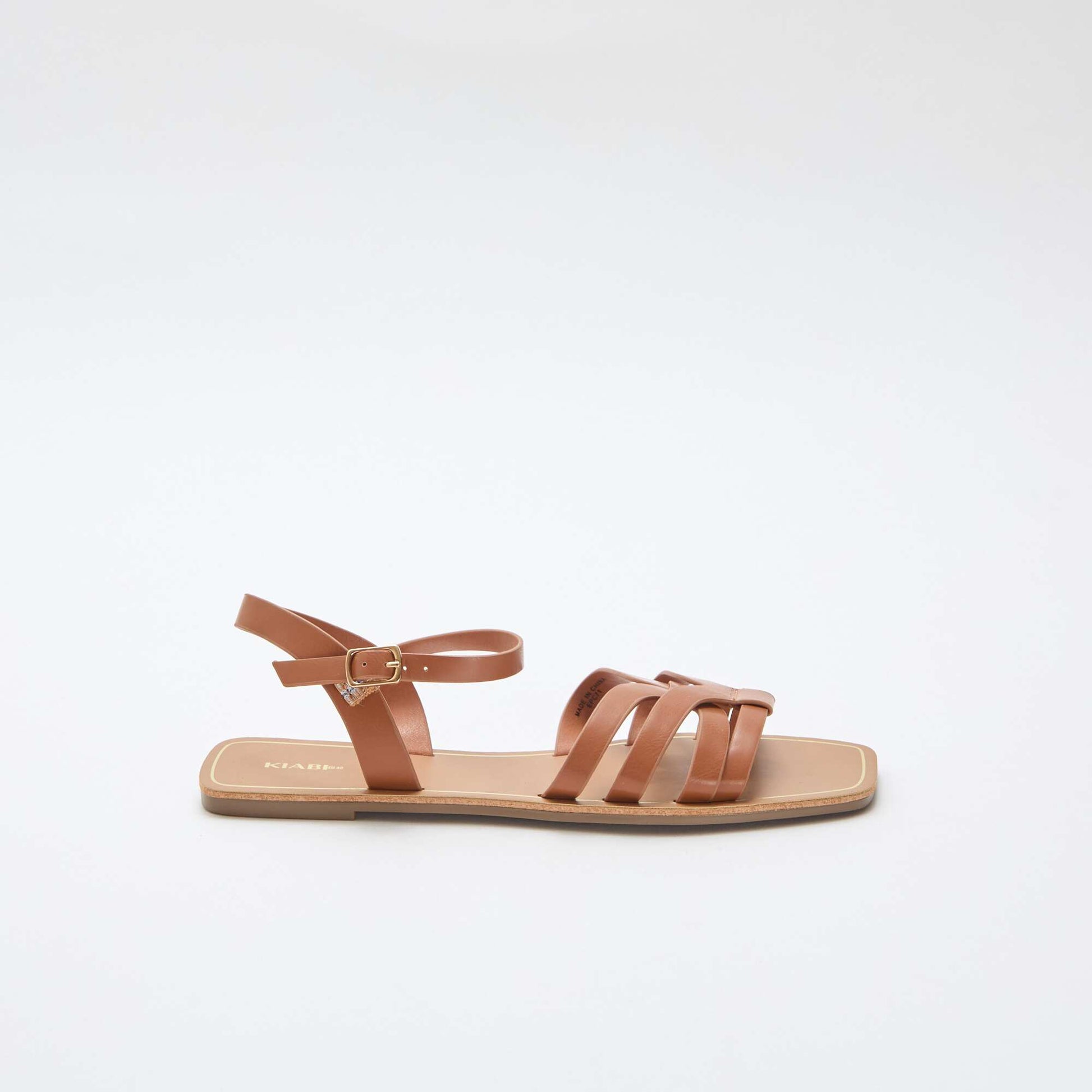 Sandales en bride croisée MARRON