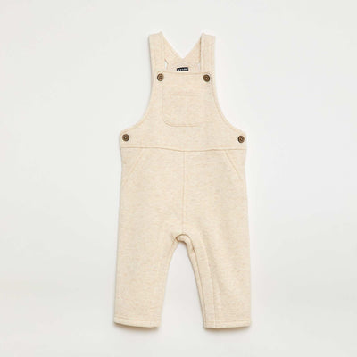 Salopette longue uni en molleton BEIGE