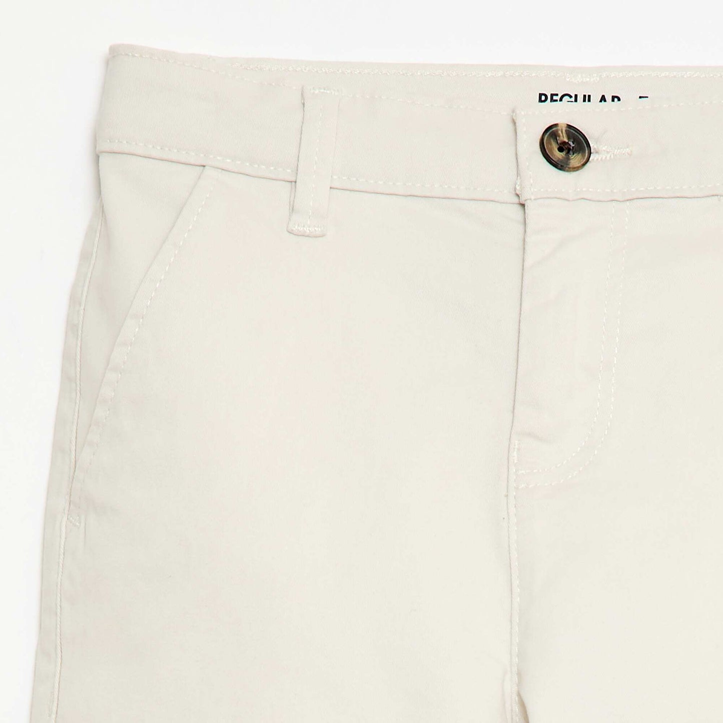 Bermuda chino en twill BLANC