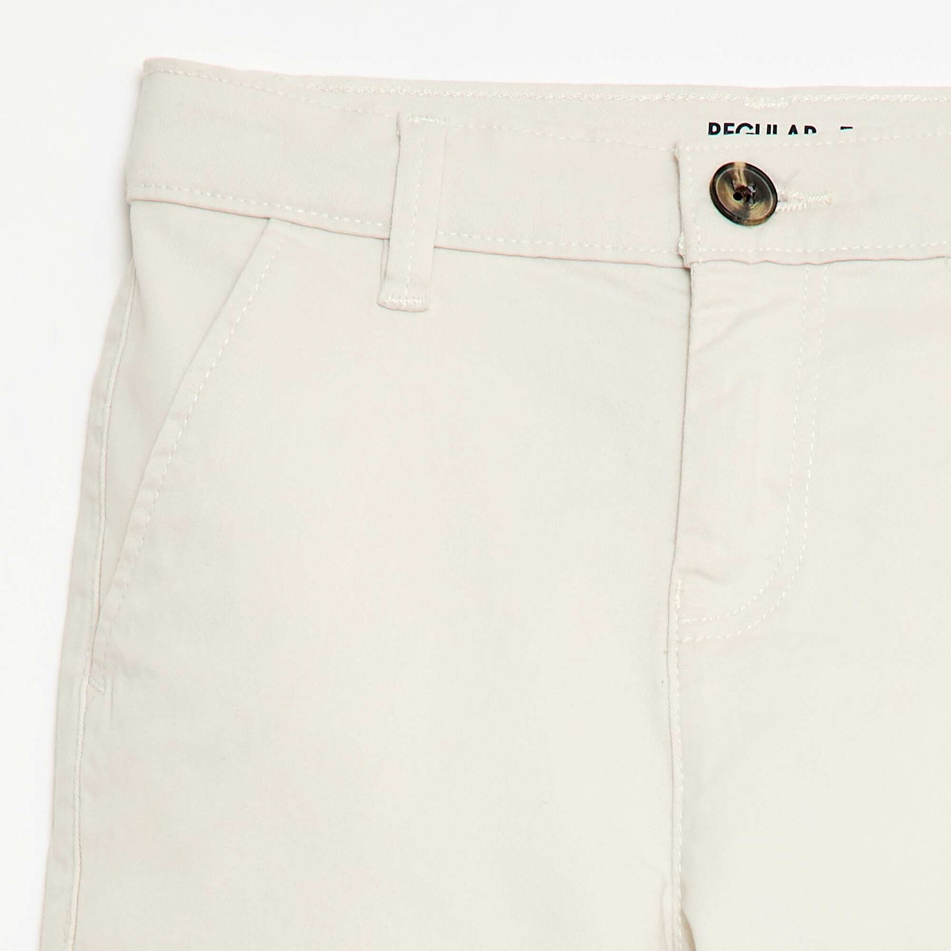 Bermuda chino en twill BLANC