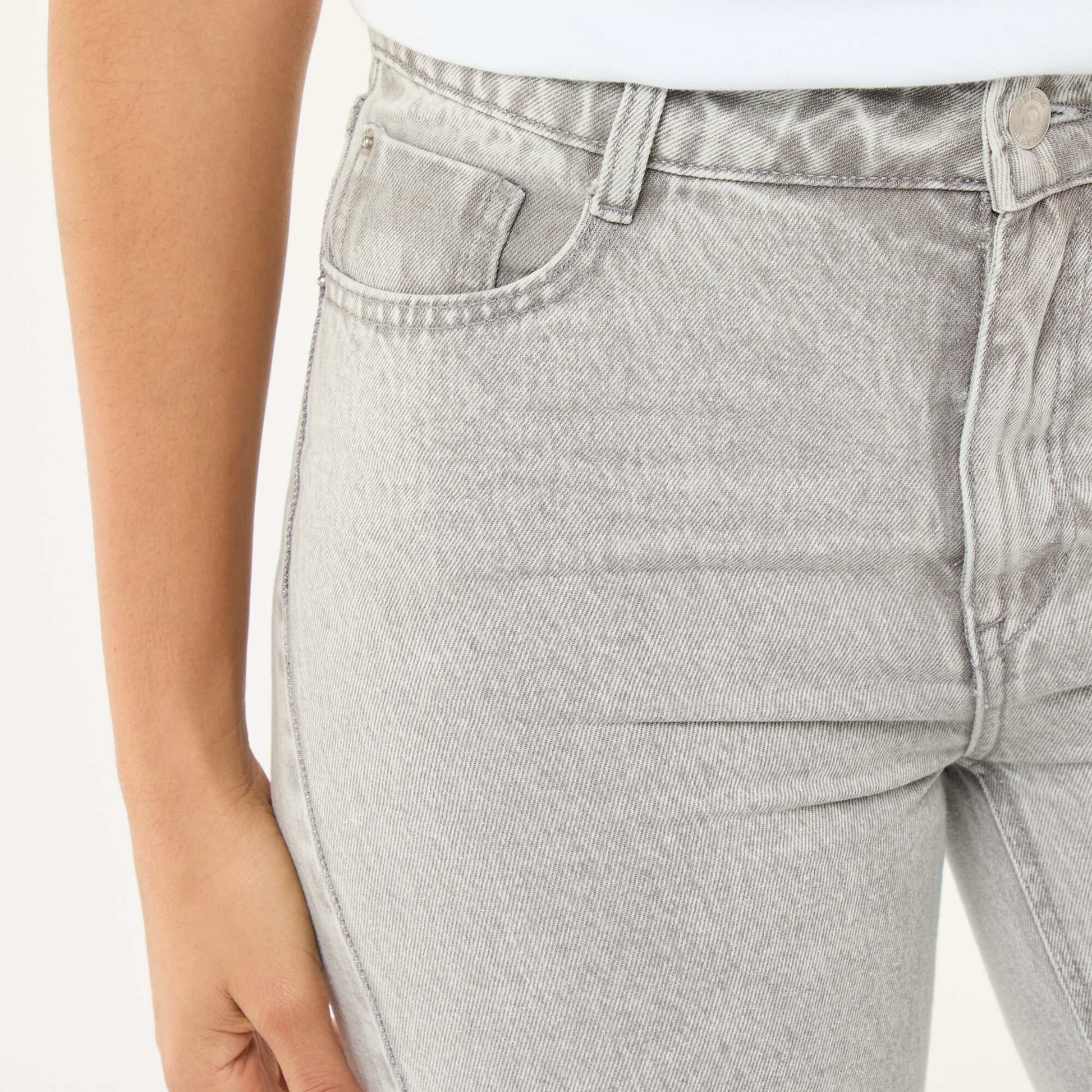 Jean straight regular fit - L28 GRIS