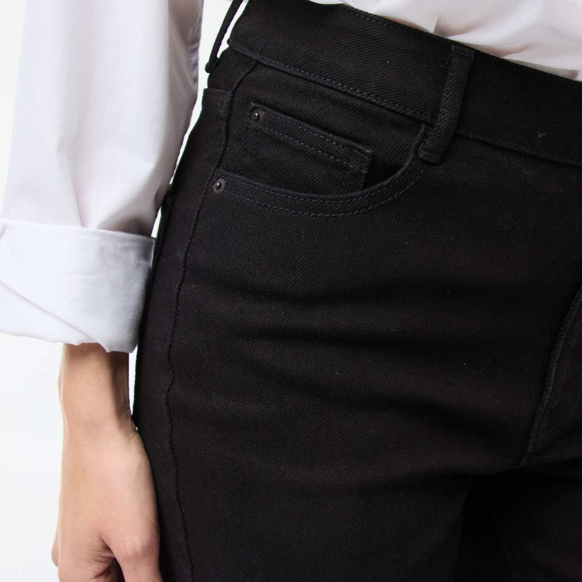 Jean coupe flare/bootcut à taille haute NOIR