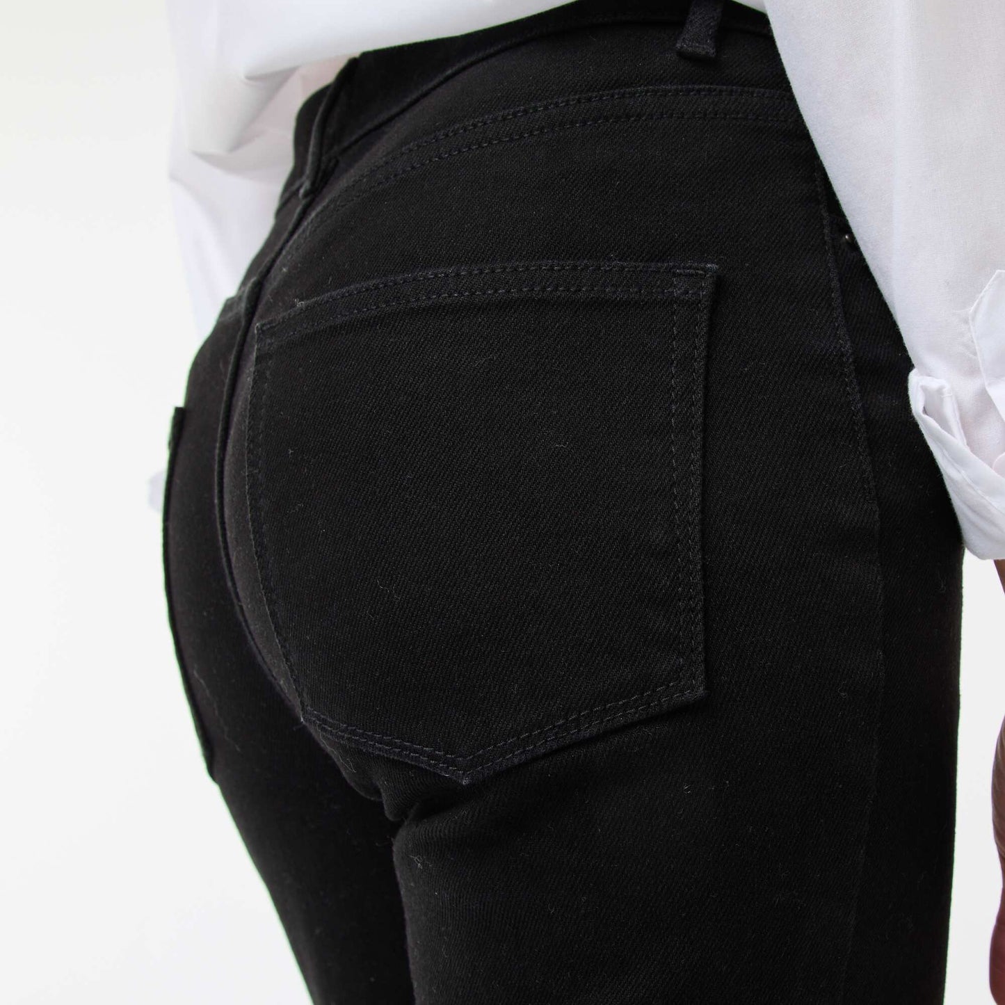 Jean coupe flare/bootcut à taille haute NOIR