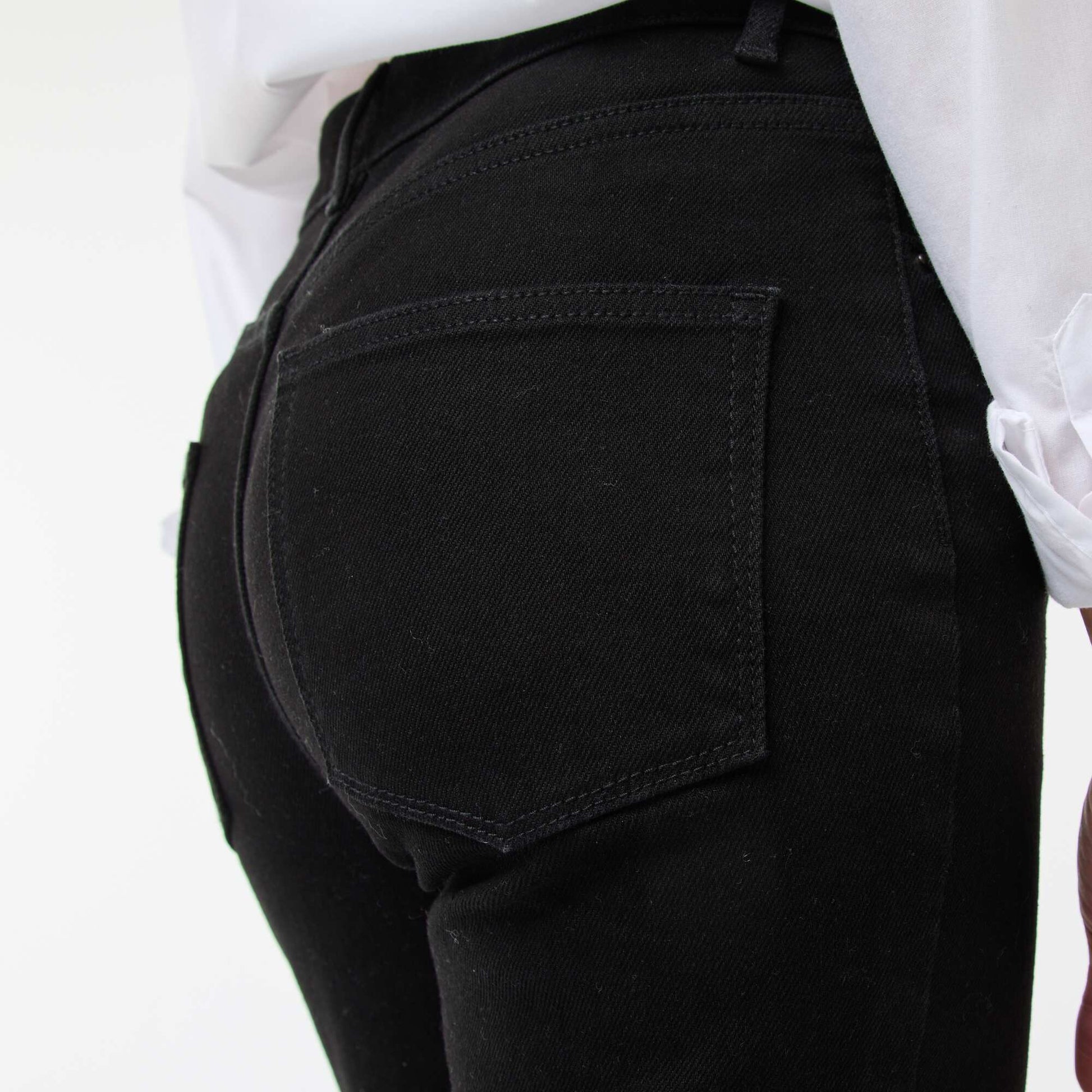 Jean coupe flare/bootcut à taille haute NOIR
