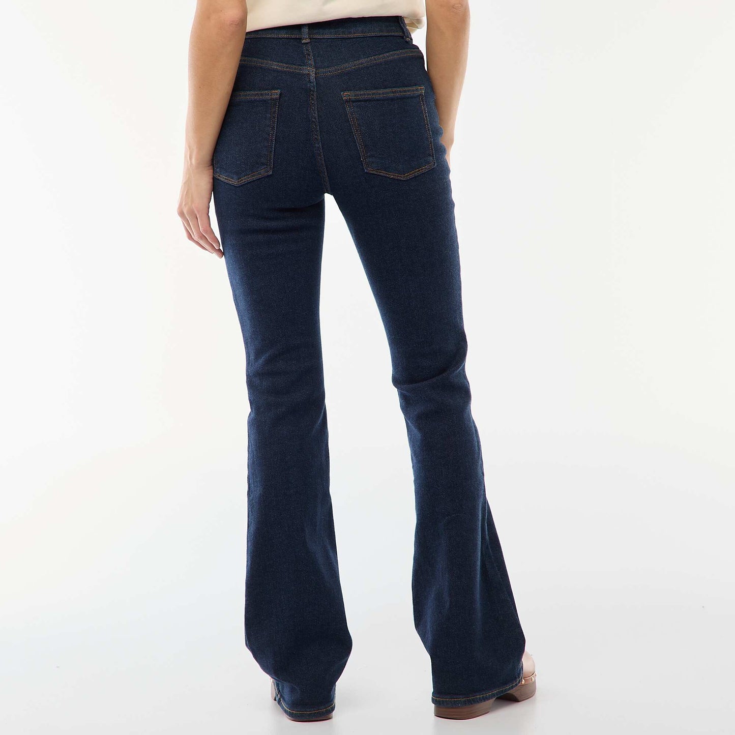 Jean taille haute coupe flare/bootcut  - L28 BLEU