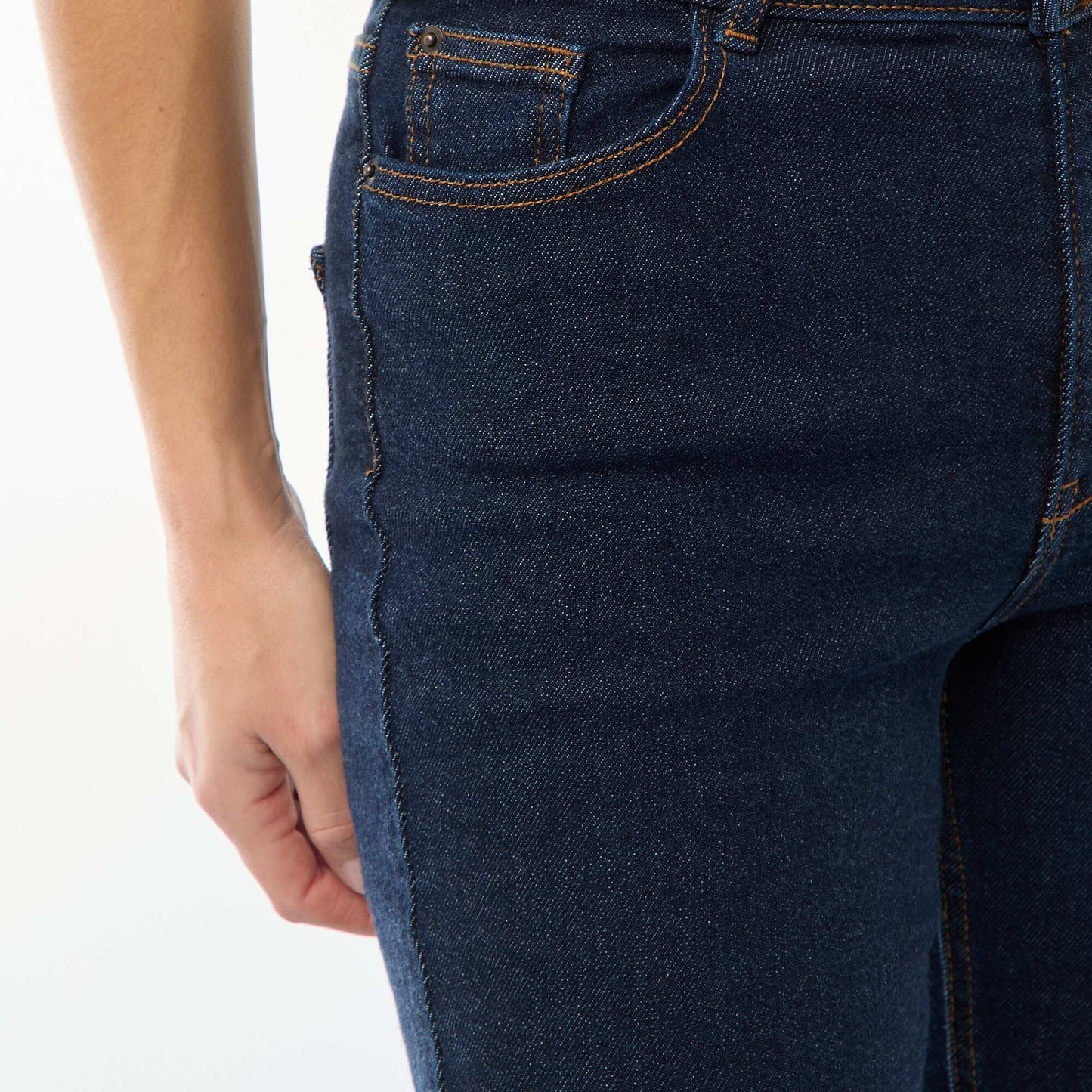 Jean taille haute coupe flare/bootcut  - L28 BLEU