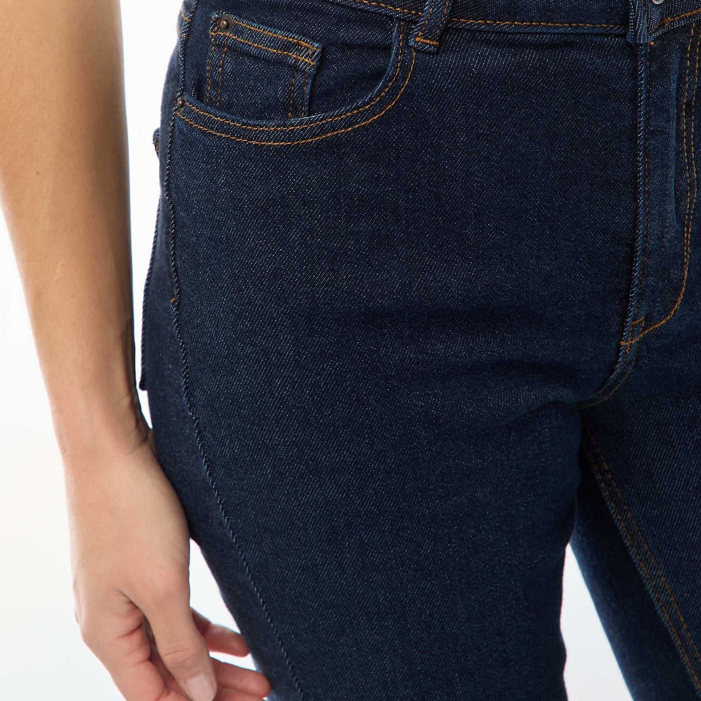 Jean taille haute coupe flare/bootcut - L34 BLEU