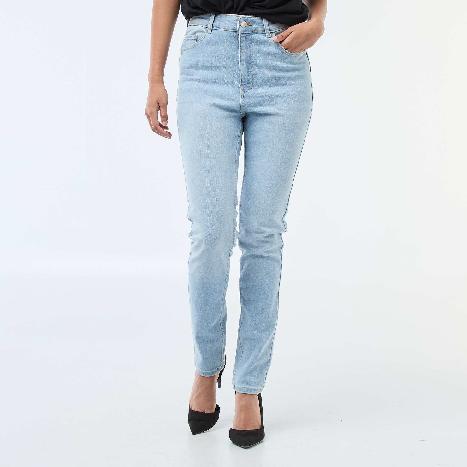 Jean skinny taille haute - L30 BLEU