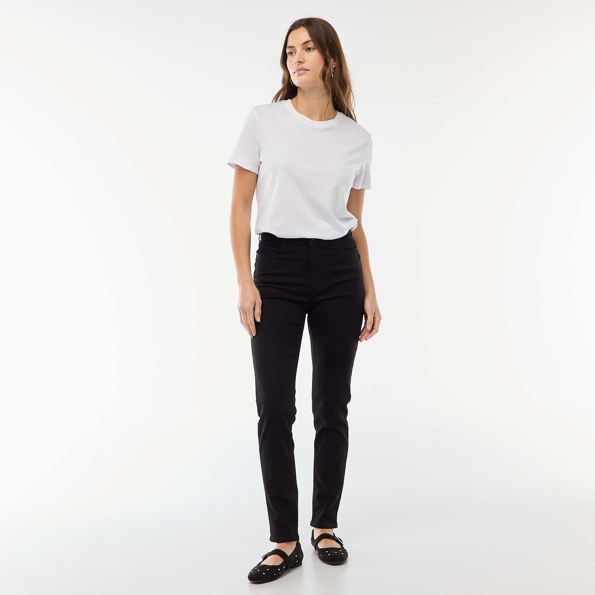 Jean skinny taille haute - L30 NOIR