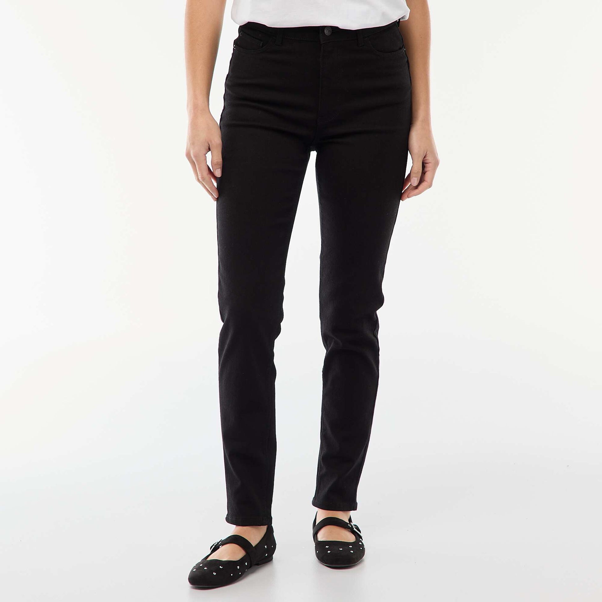 Jean skinny taille haute - L30 NOIR
