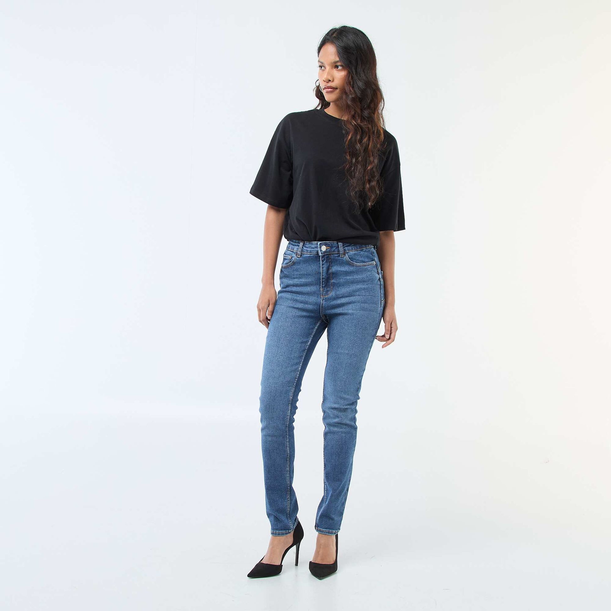Jean skinny taille haute - L30 BLEU