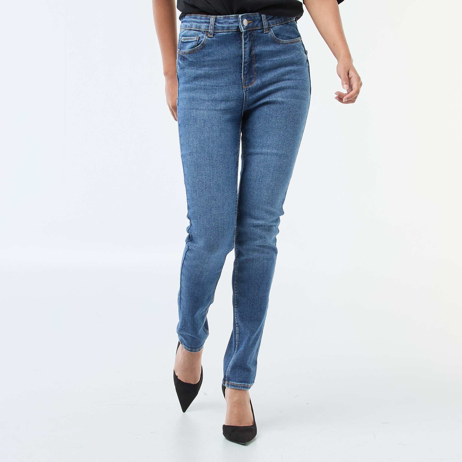 Jean skinny taille haute - L30 BLEU