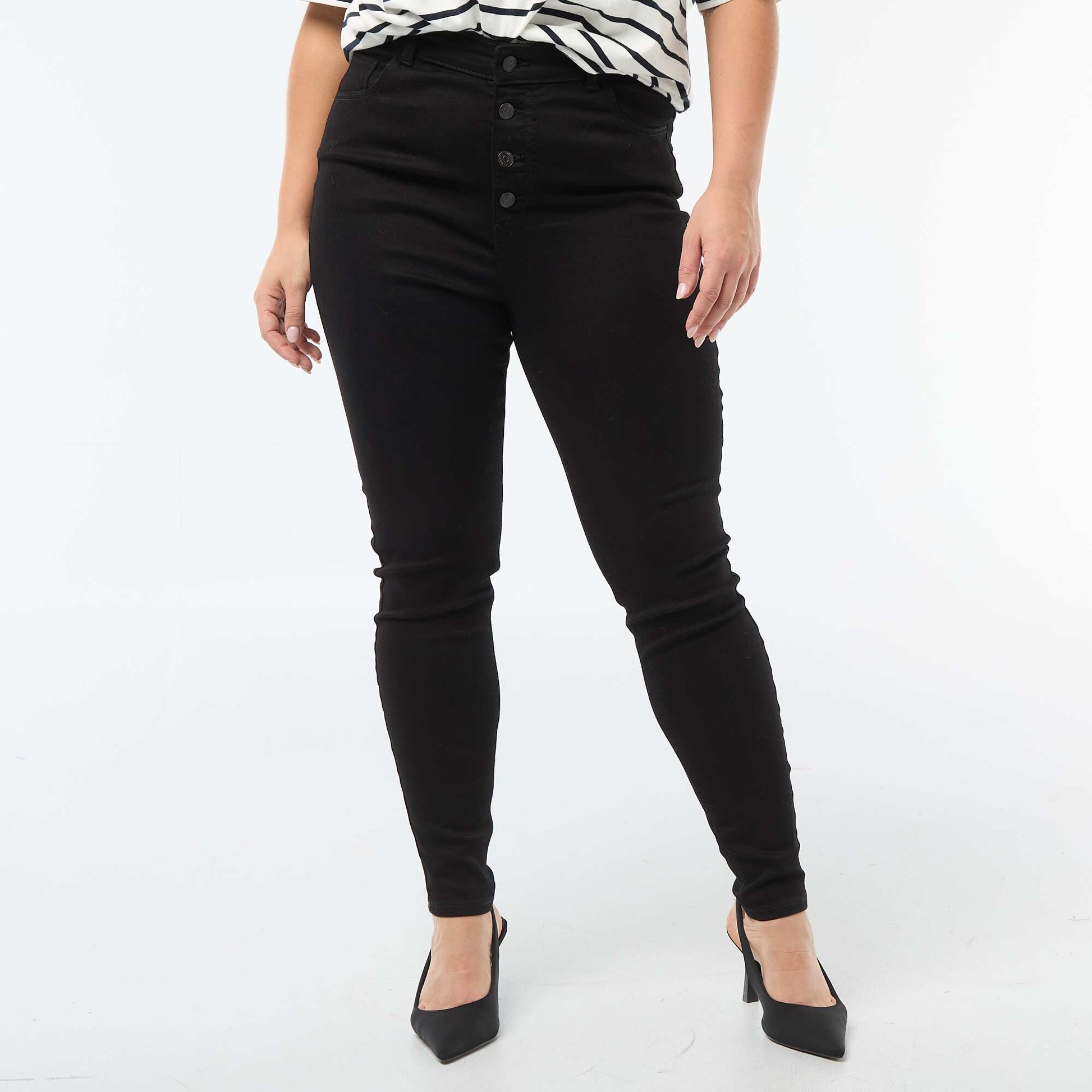 Pantalon skinny taille très haute - L30 NOIR