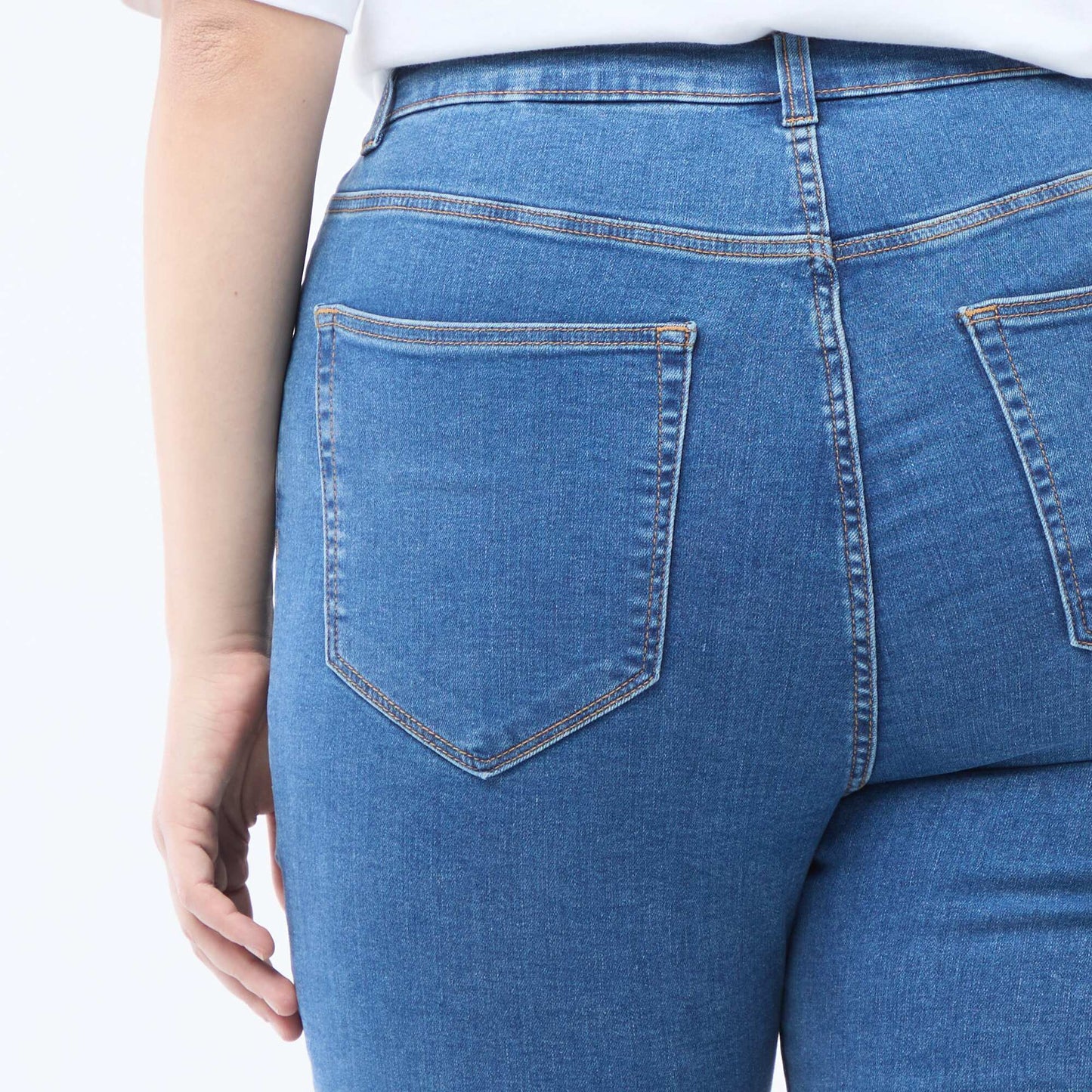 Pantalon skinny taille très haute - L30 BLEU