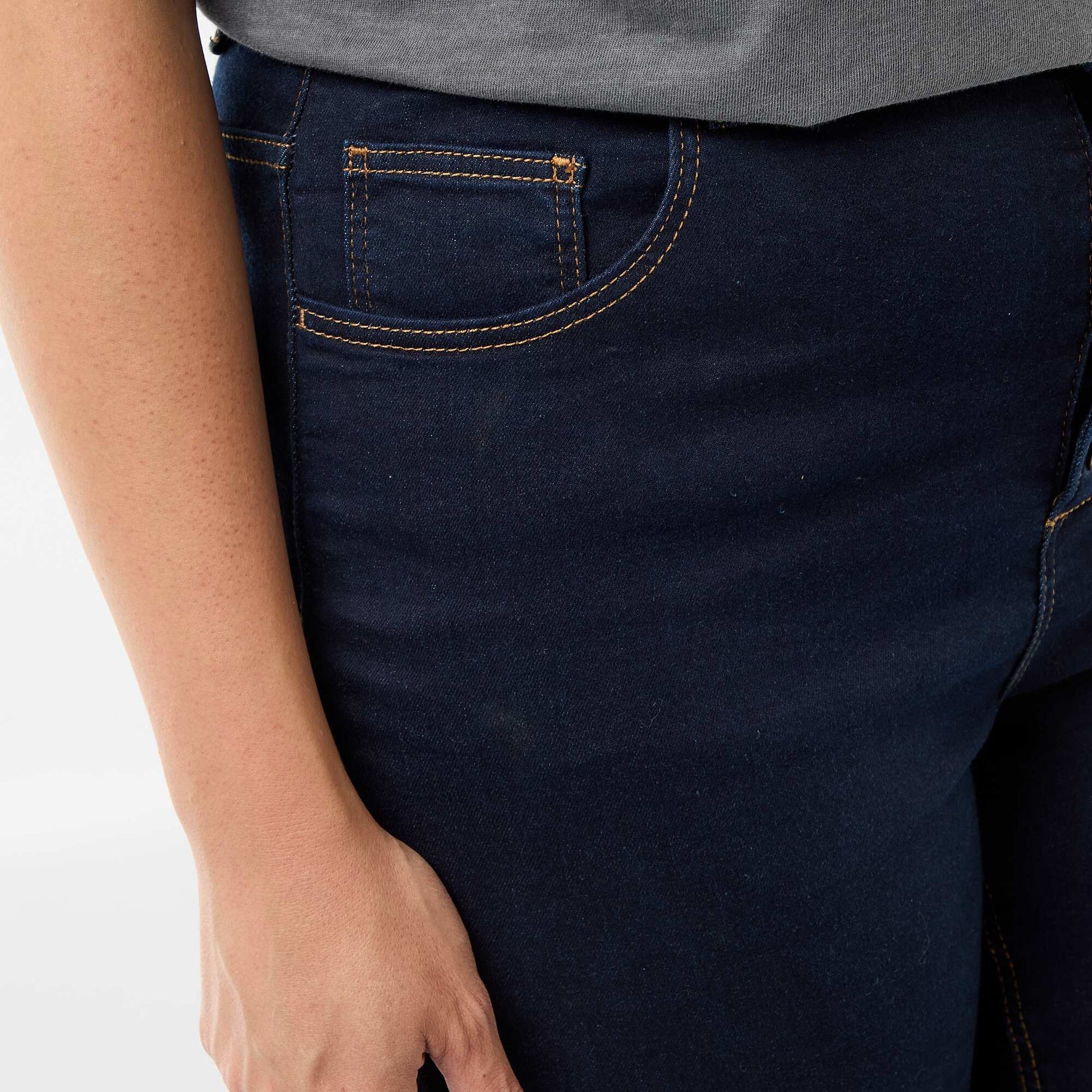 Pantalon skinny taille très haute - L30 BLEU