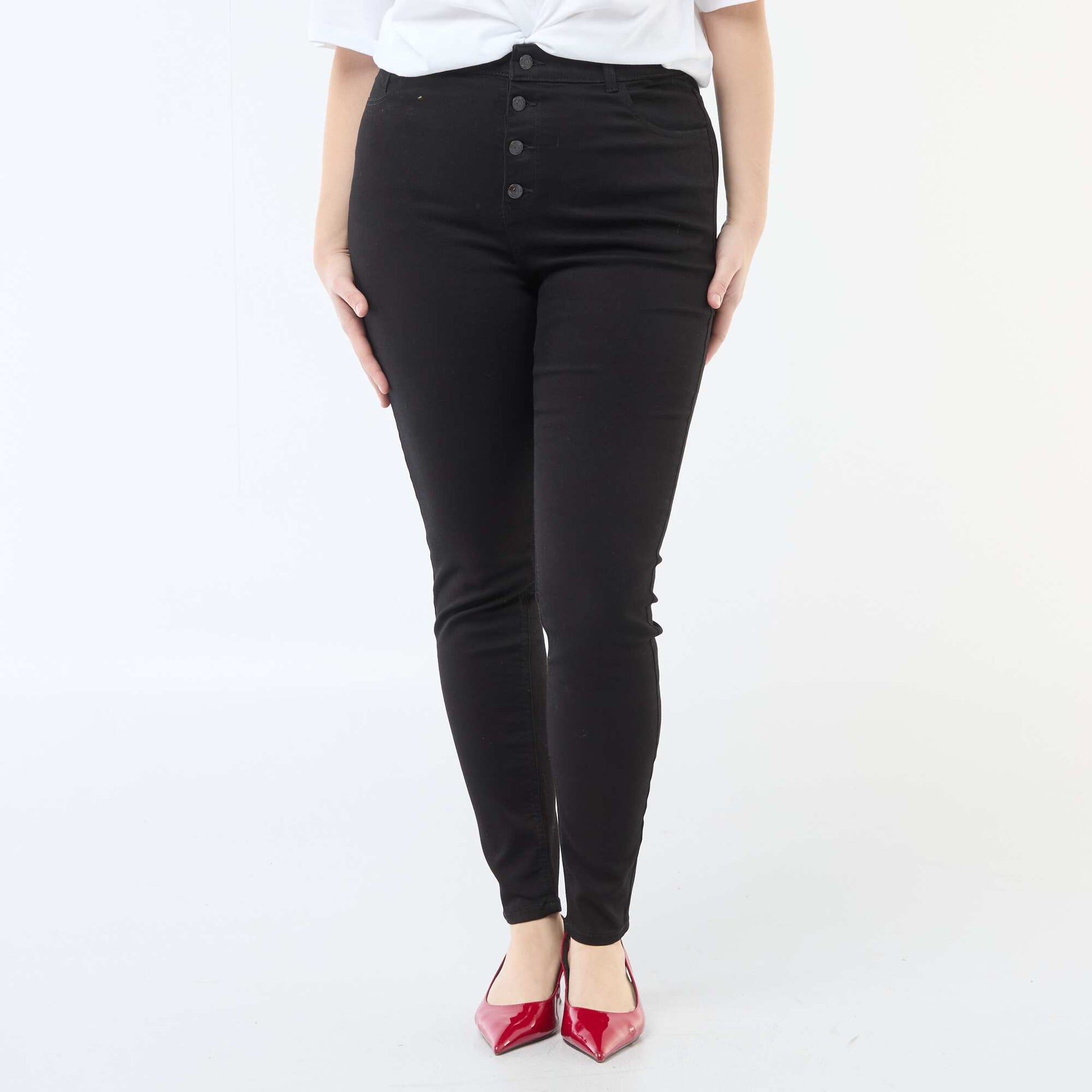 Pantalon skinny taille très haute - L32 NOIR