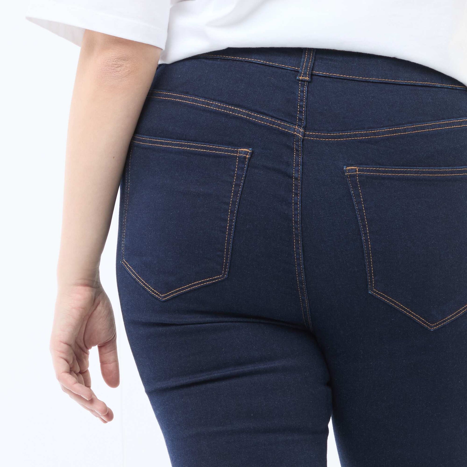 Pantalon skinny taille très haute - L32 BLEU