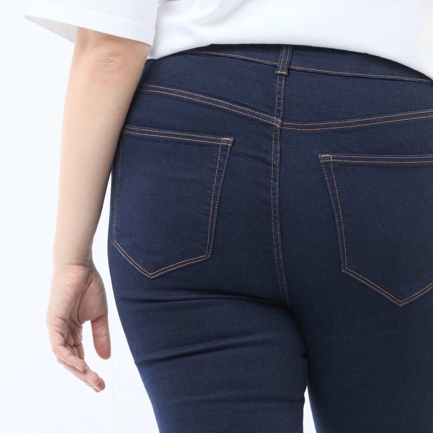 Pantalon skinny taille très haute - L32 BLEU