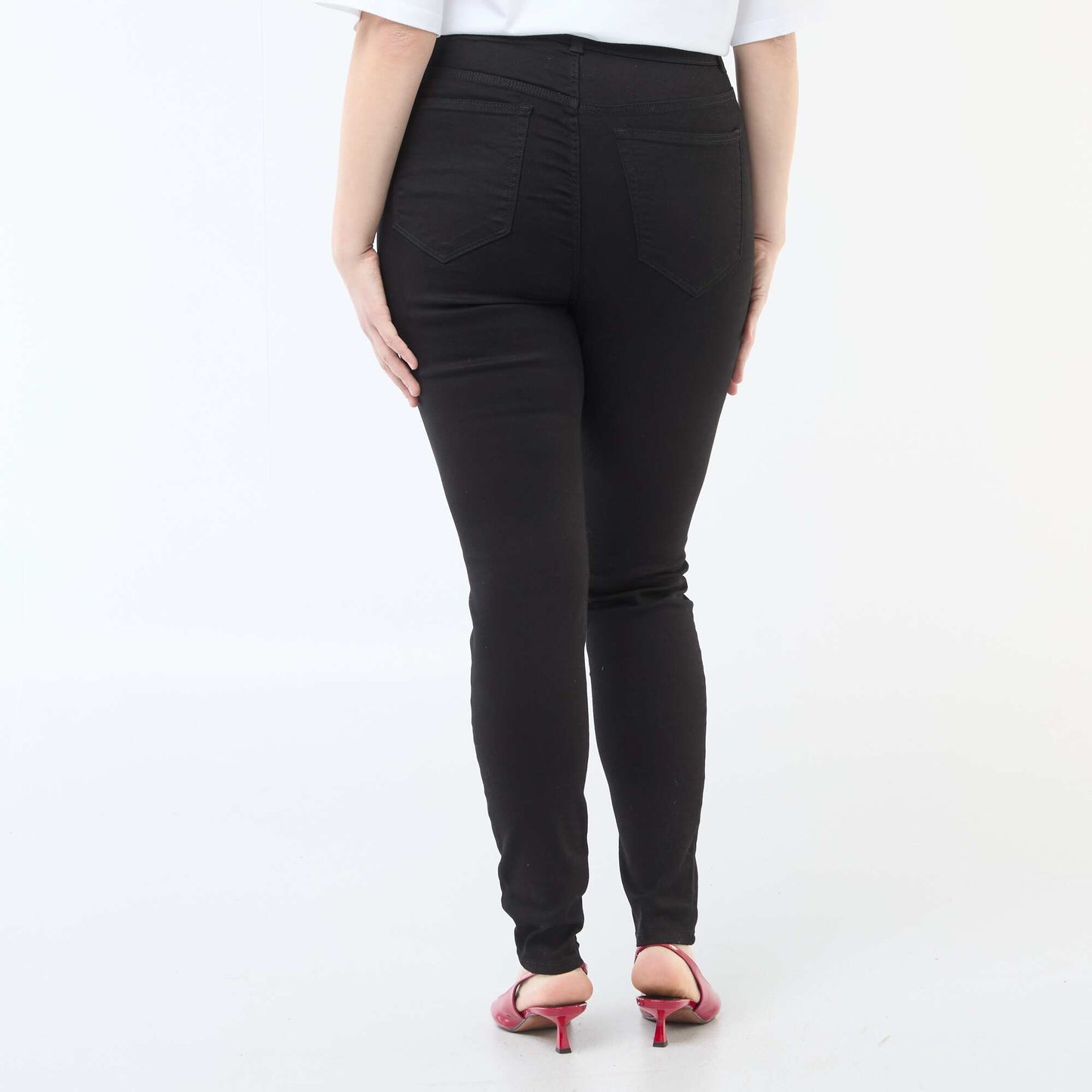 Pantalon skinny taille très haute - L34 NOIR