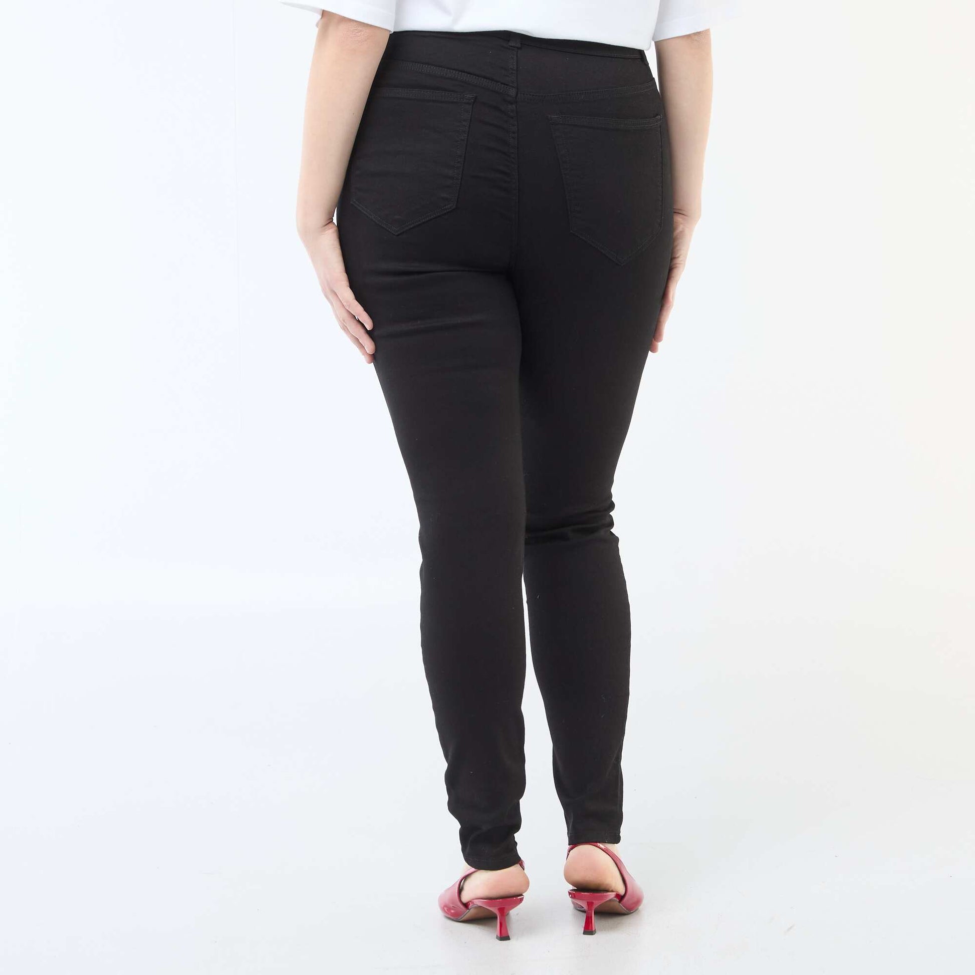 Pantalon skinny taille très haute - L34 NOIR