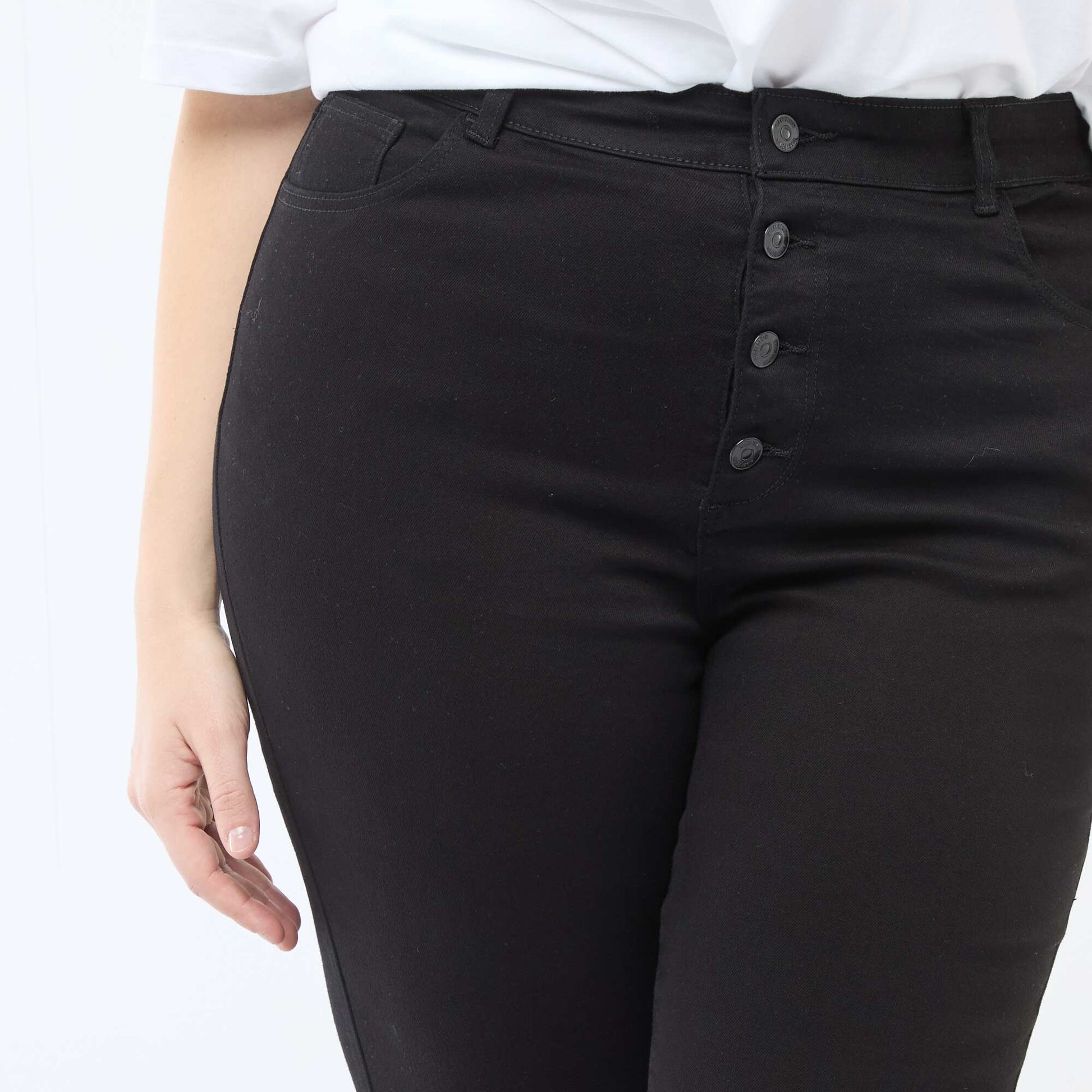 Pantalon skinny taille très haute - L34 NOIR