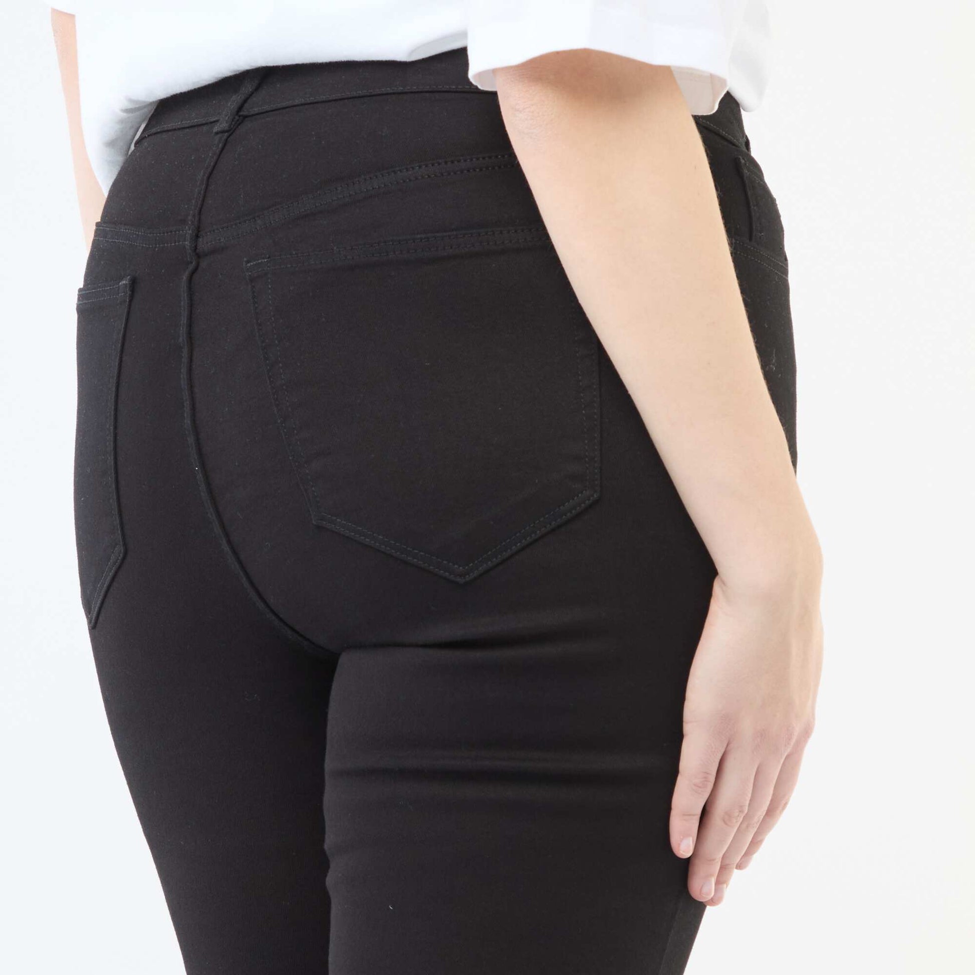 Pantalon skinny à taille très haute - L28 NOIR