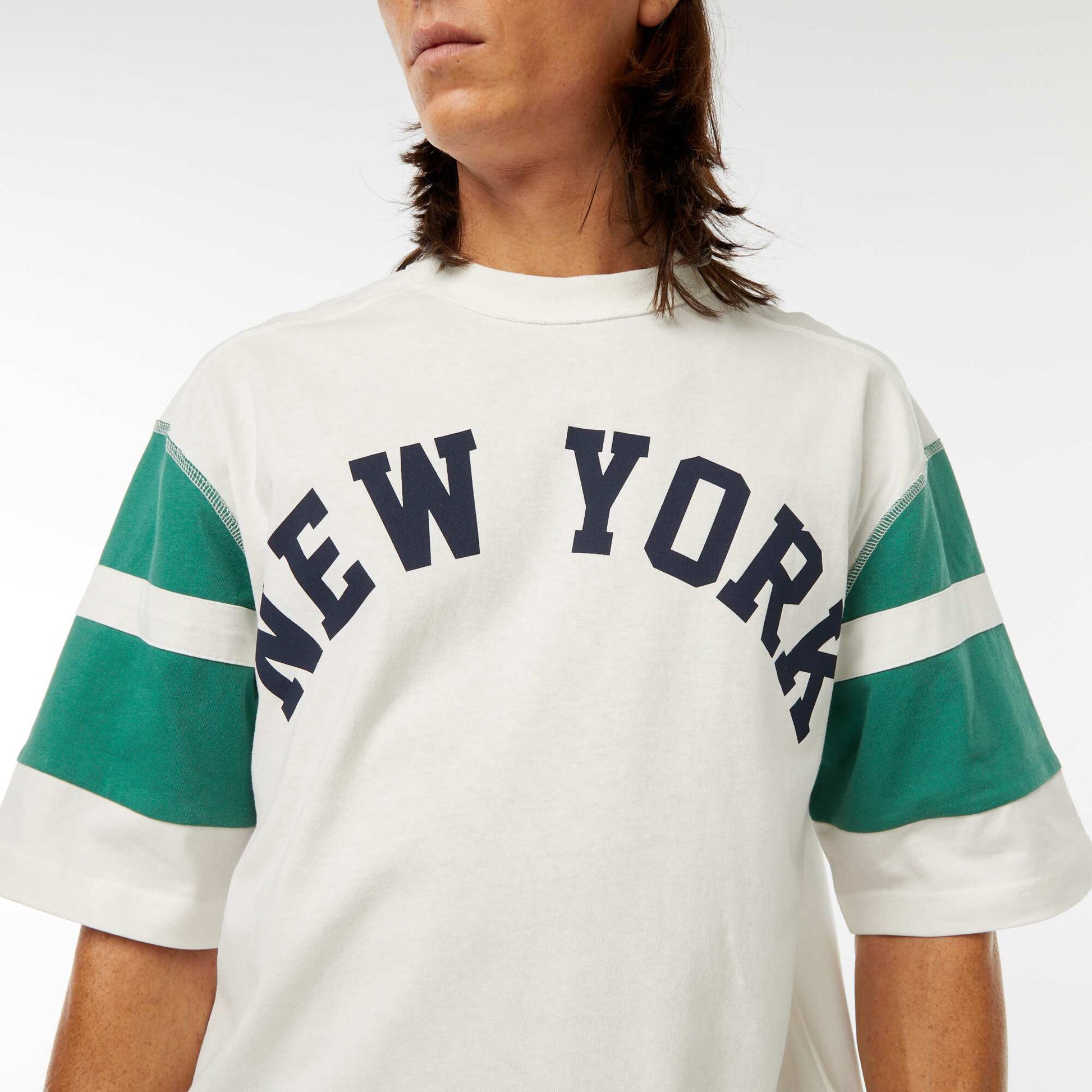 T-shirt imprimé style sport 'New York' à manches courtes VERT
