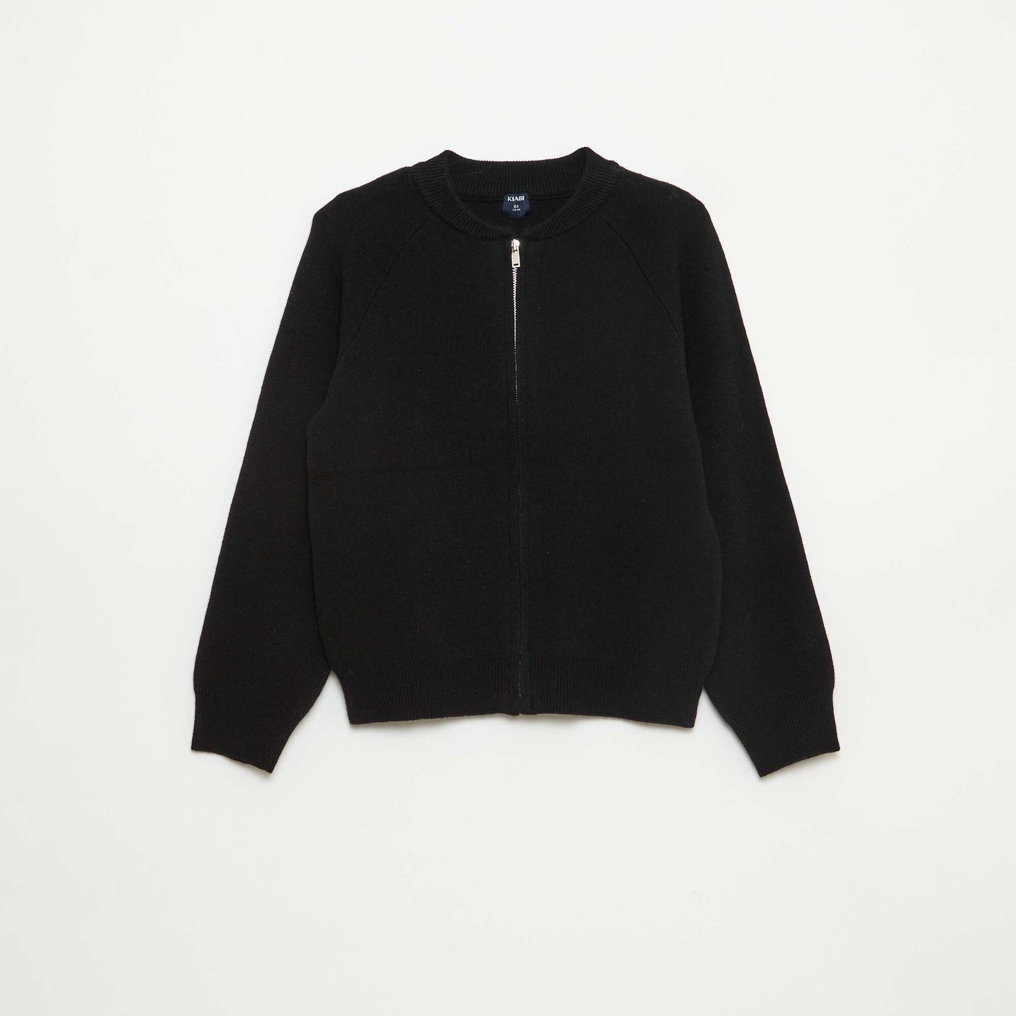 Sweat uni avec col zippée NOIR
