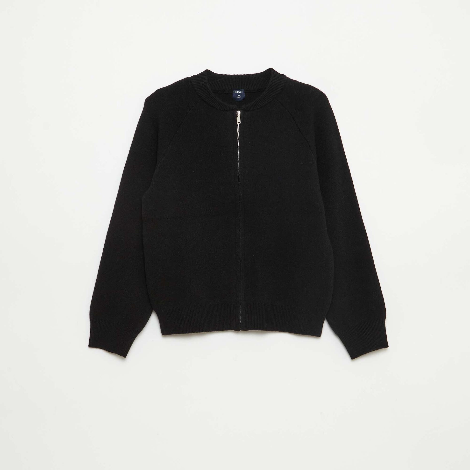 Sweat uni avec col zippée NOIR