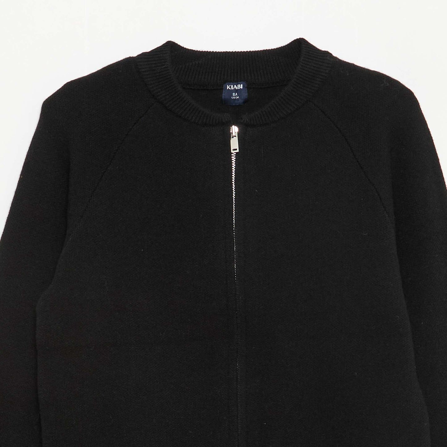 Sweat uni avec col zippée NOIR