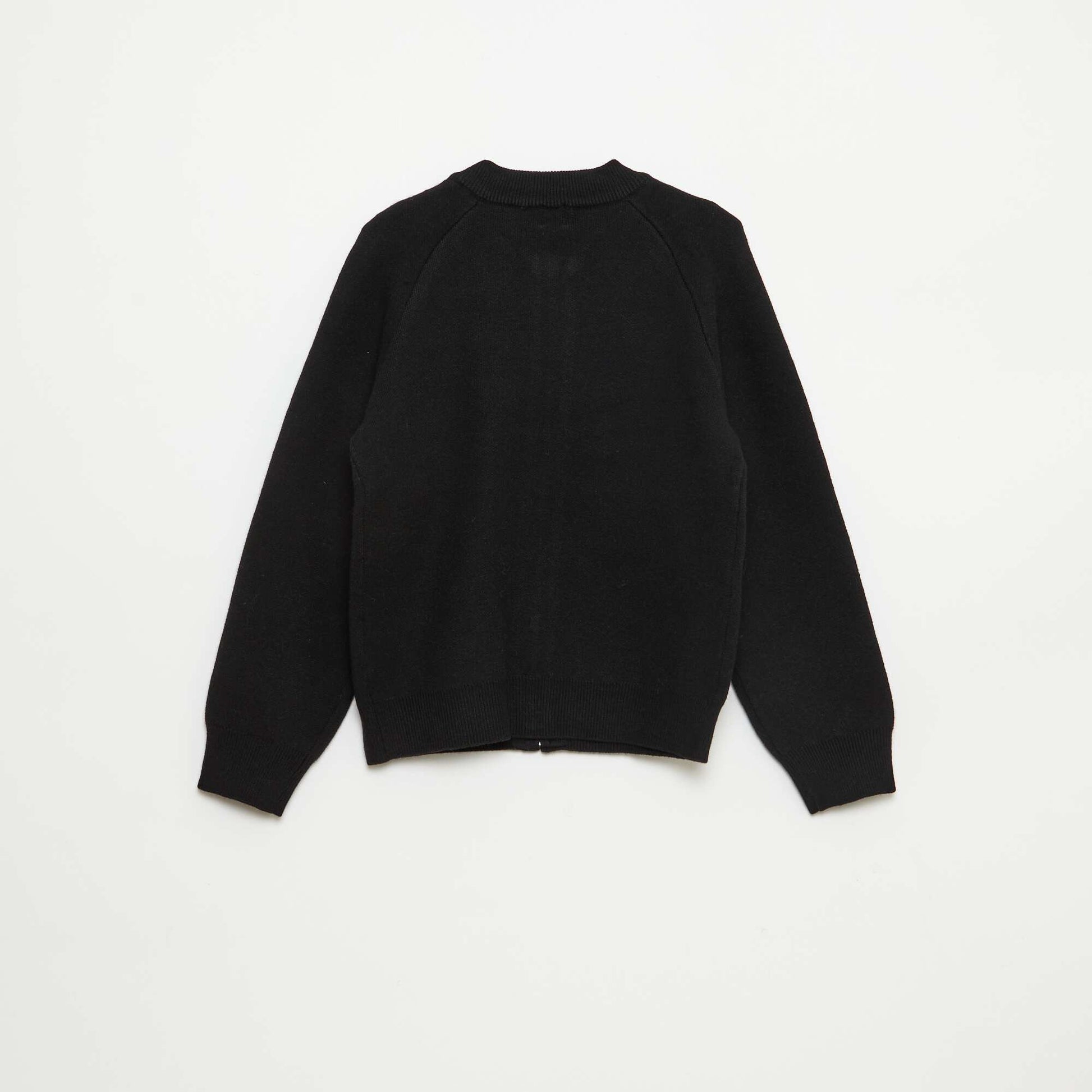 Sweat uni avec col zippée NOIR