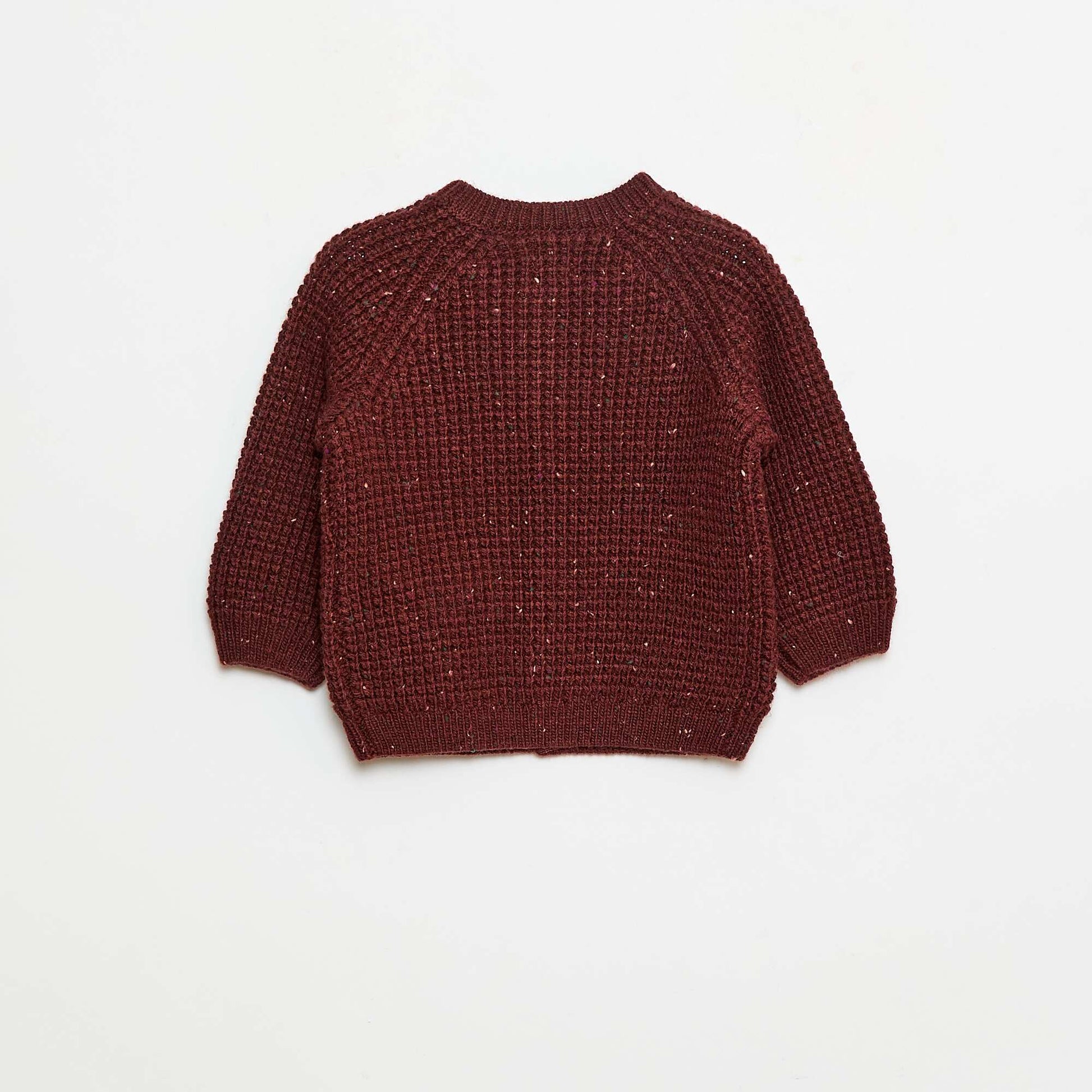 Gilet en maille grosse jauge ROUGE
