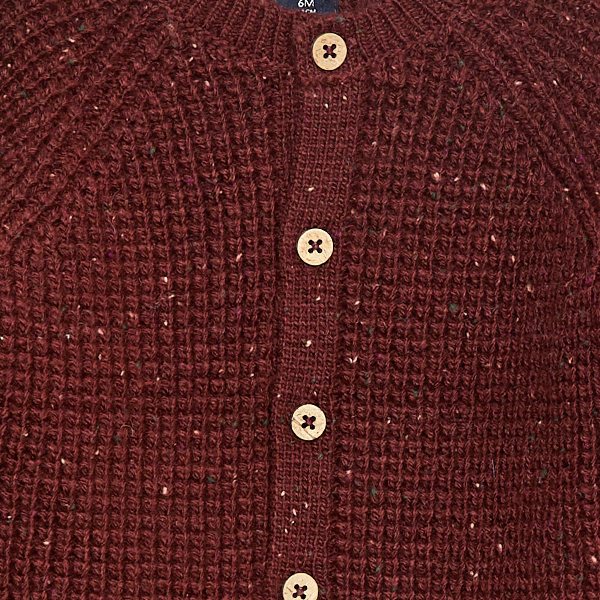 Gilet en maille grosse jauge ROUGE